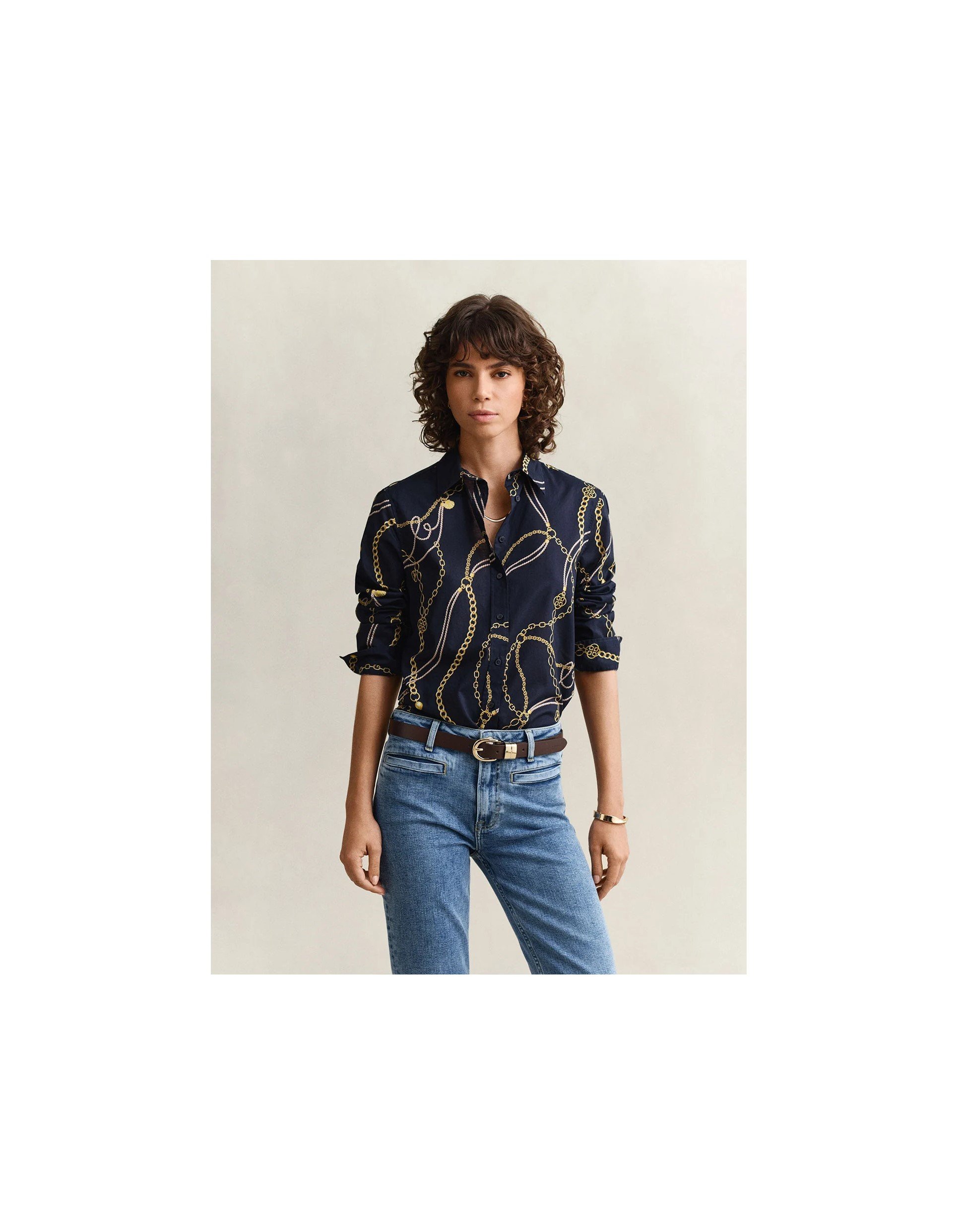 Gant Voile Cotton Shirt                                  Evening Blue