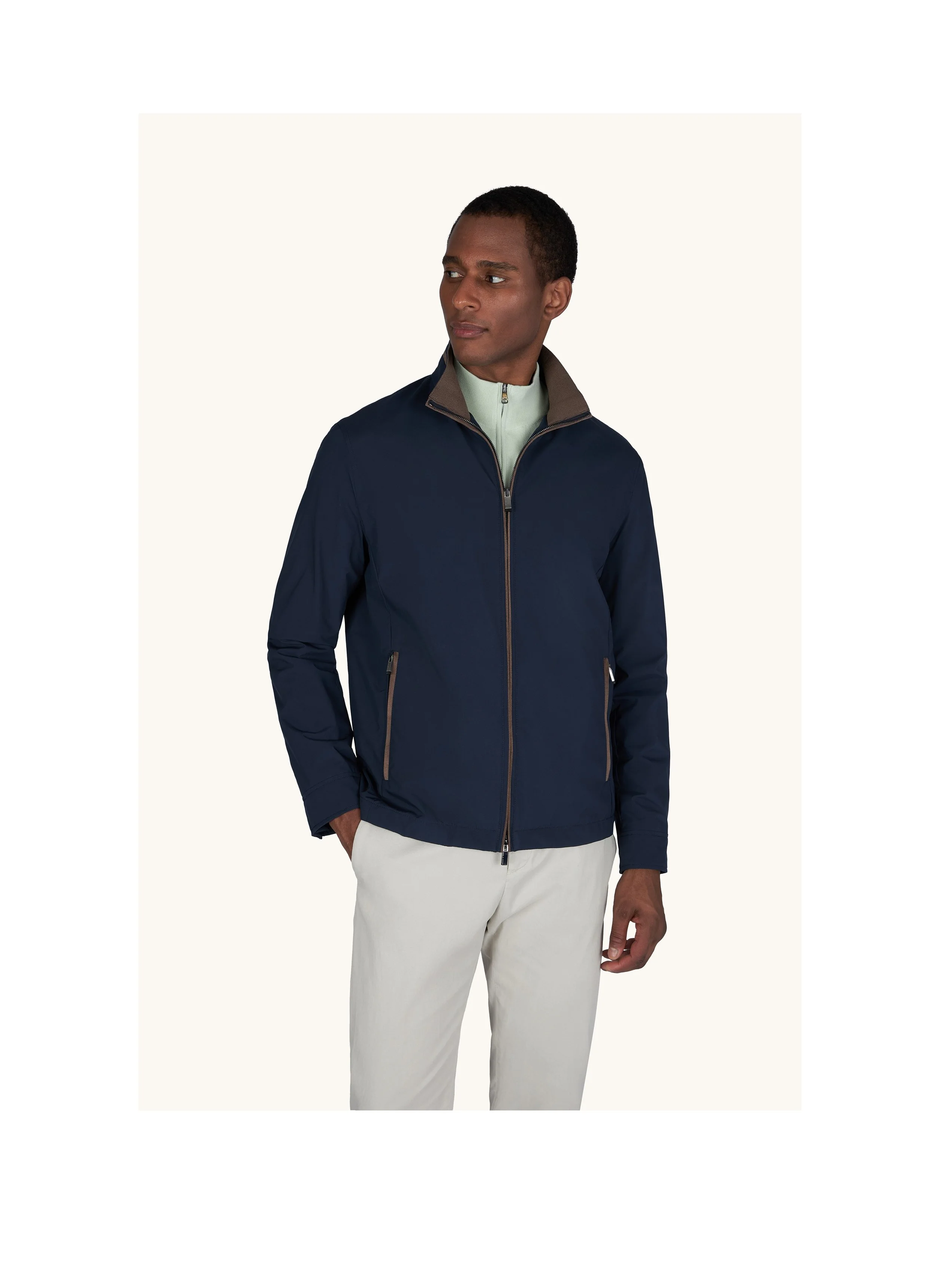 Paul & Shark Typhoon® Platinum jacket with Alcantara® details           DAMA Blue