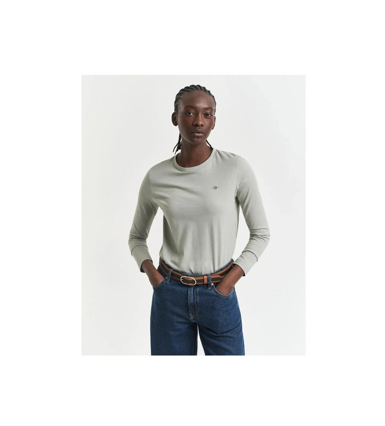 Gant Shield Long Sleeve T-Shirt                           Faded Sage