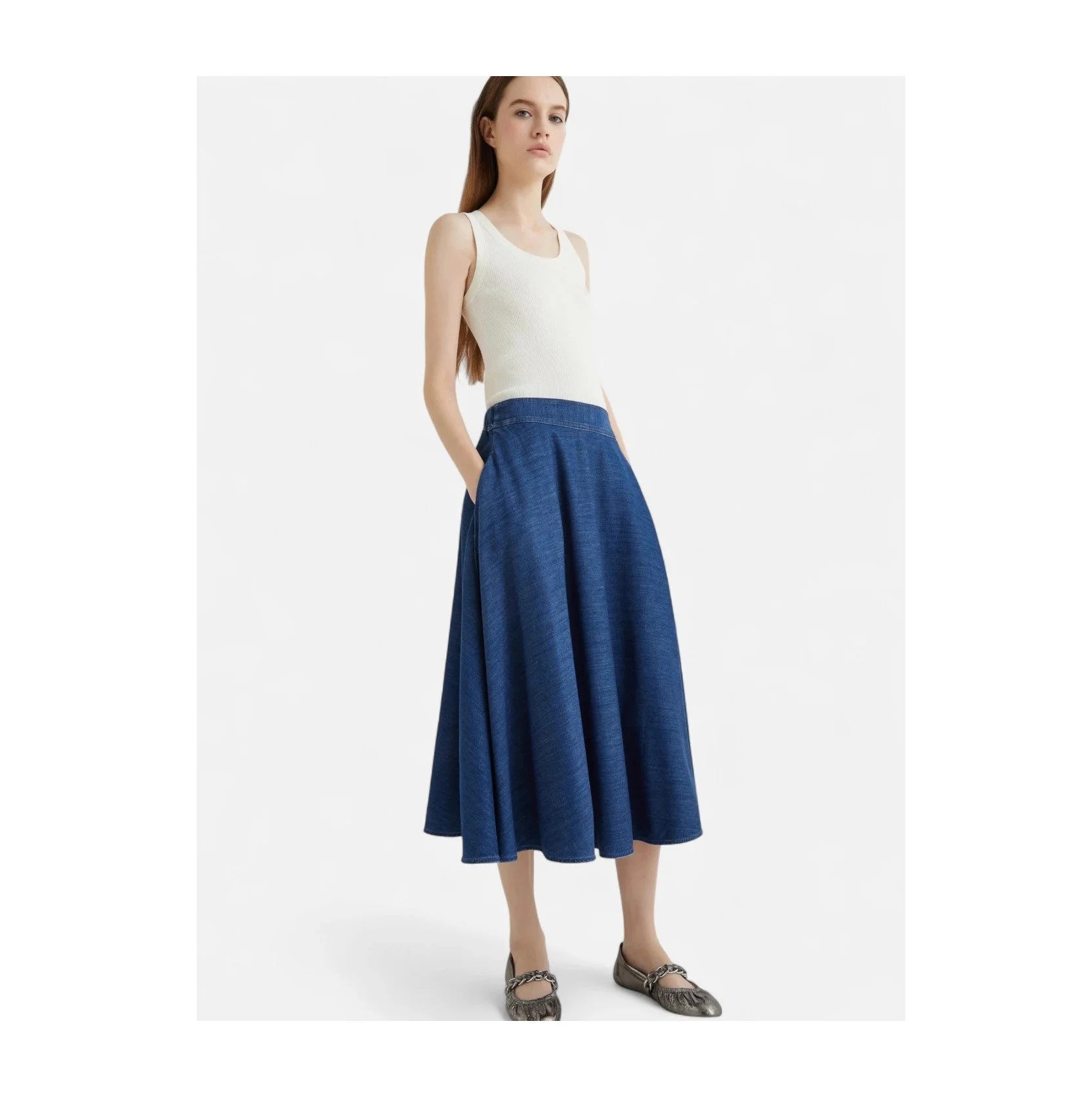 MARELLA FIGURA SKIRT                        Denim Blue