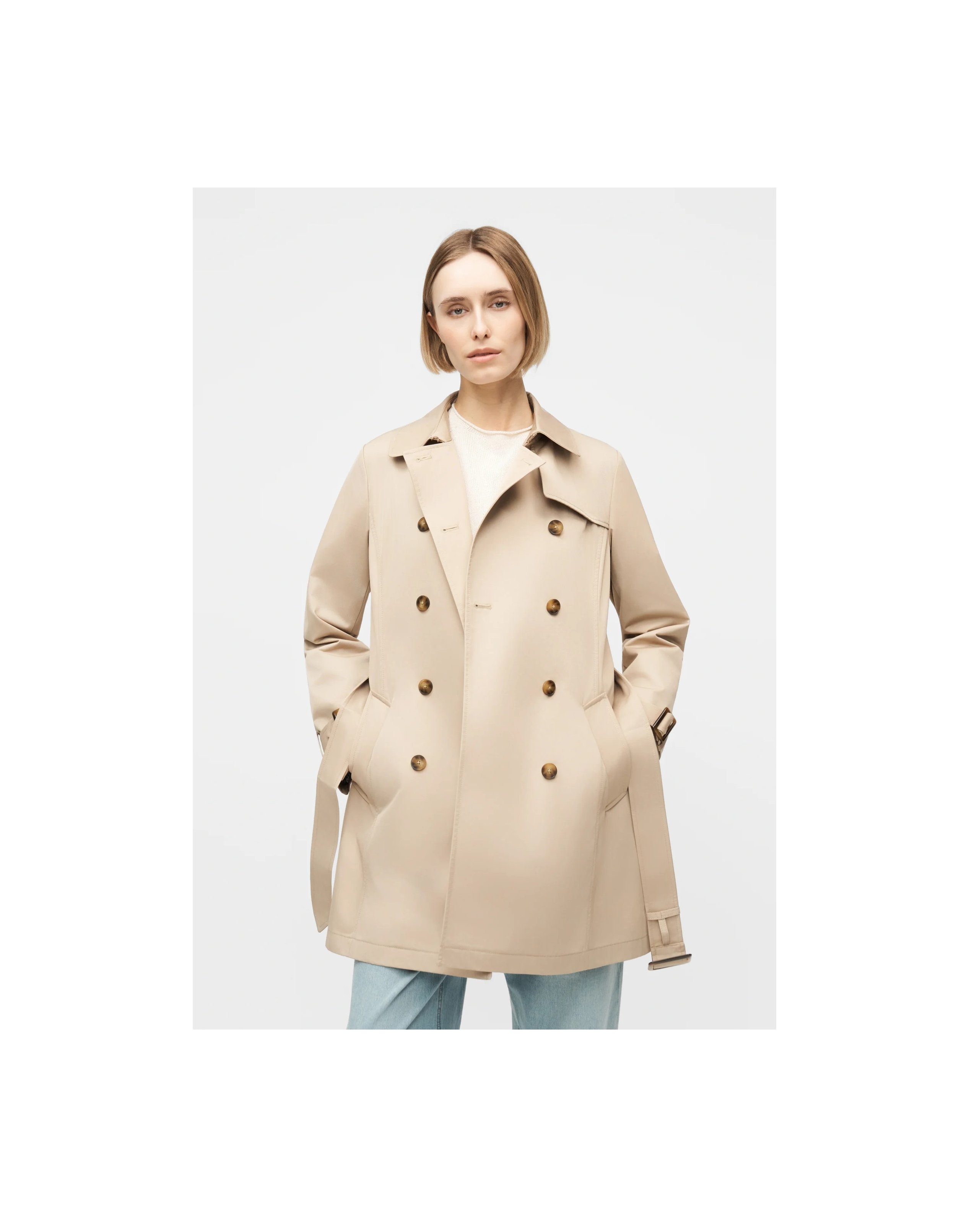 Marella Zuppa Women's Cotton Raincoat                                            Natural