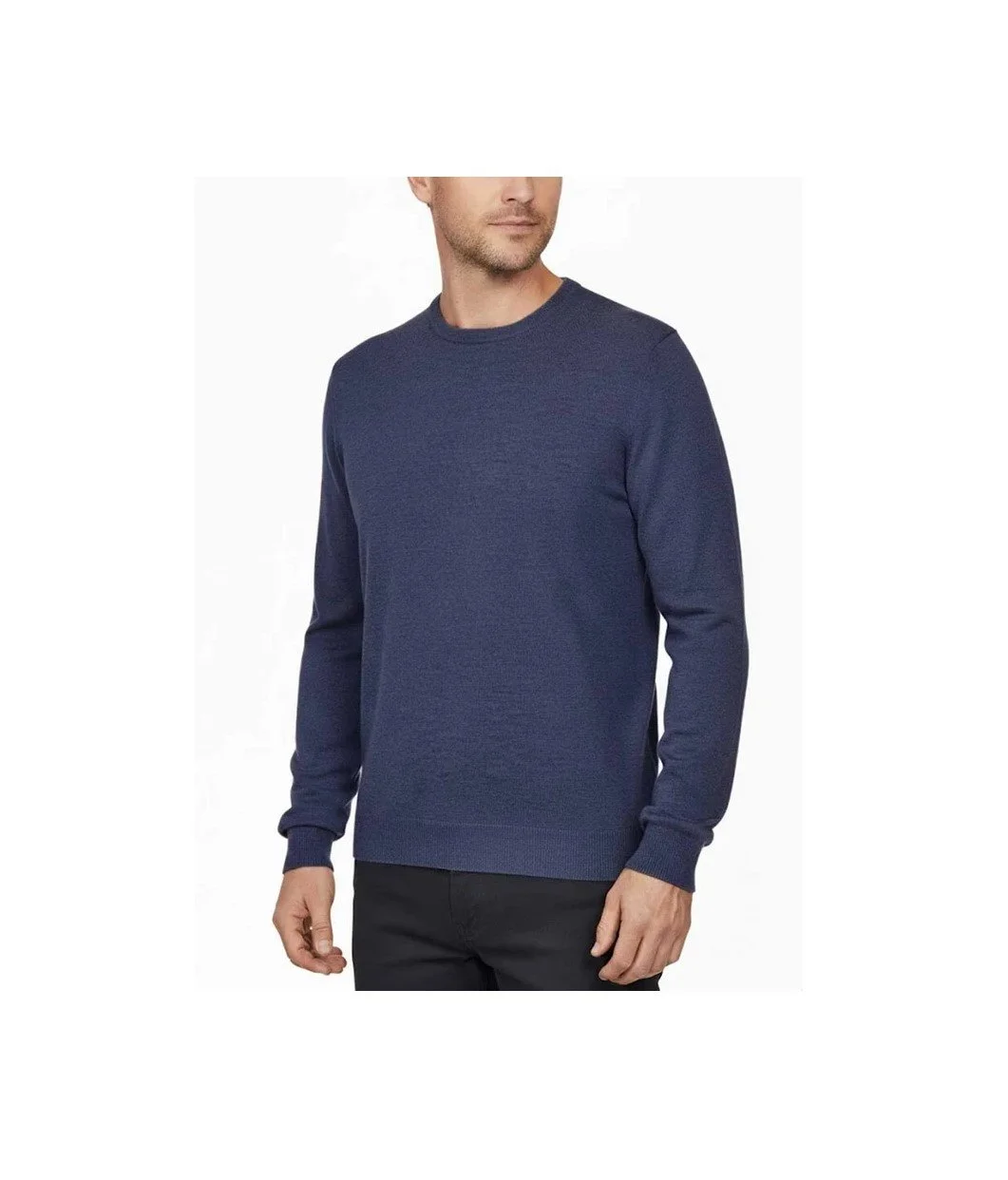 Gran Sasso - Merino Wool Crew Neck                                                               Denim