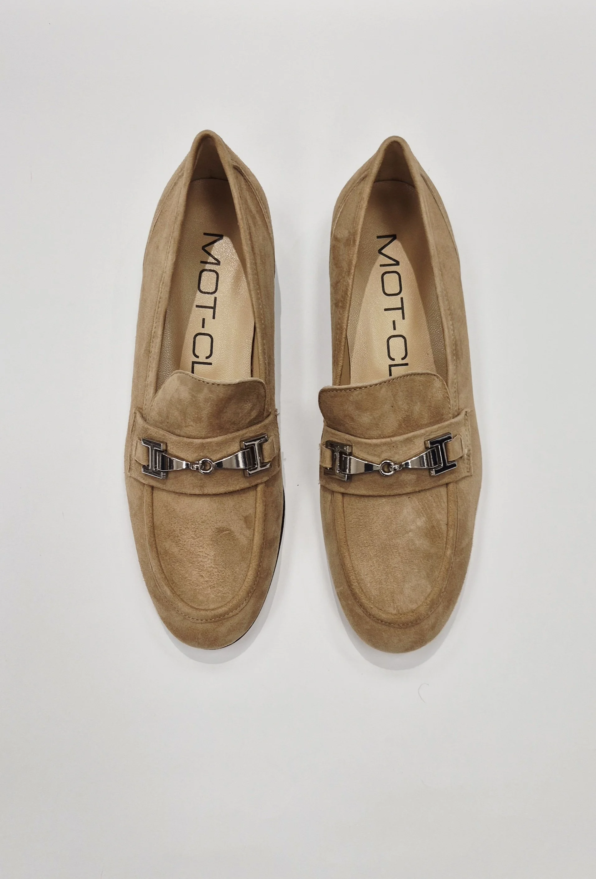 Mot Clè Italia Suede Loafer.                 Camel