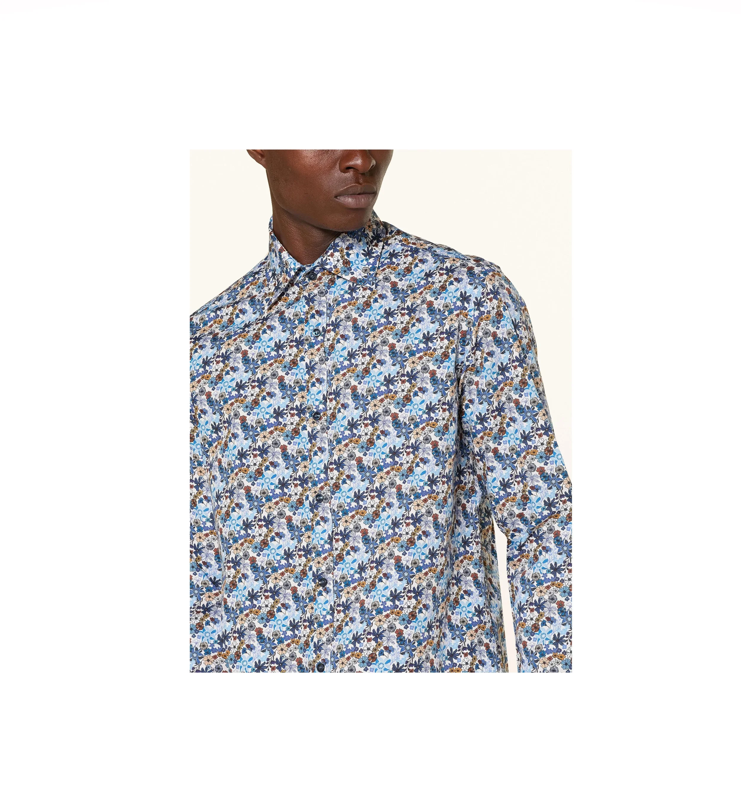 Paul & Shark Mens Floral Print Shirt                                                      Blues/Tans