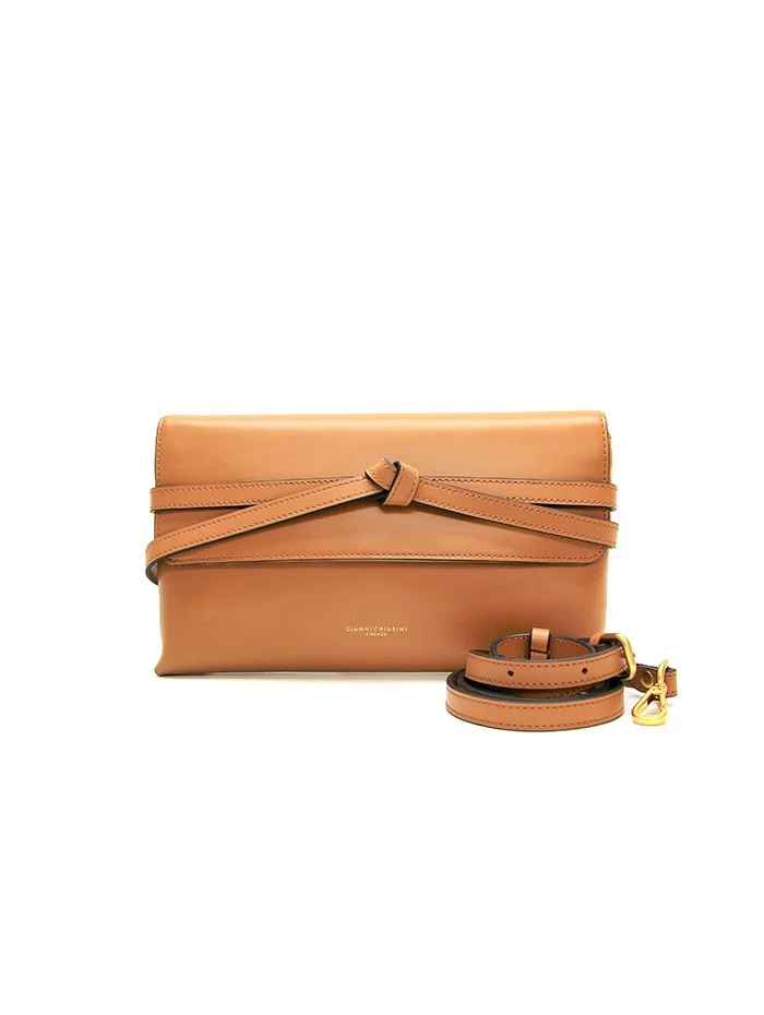 GIANNI CHIARINI "Belty" clutch                           Tan