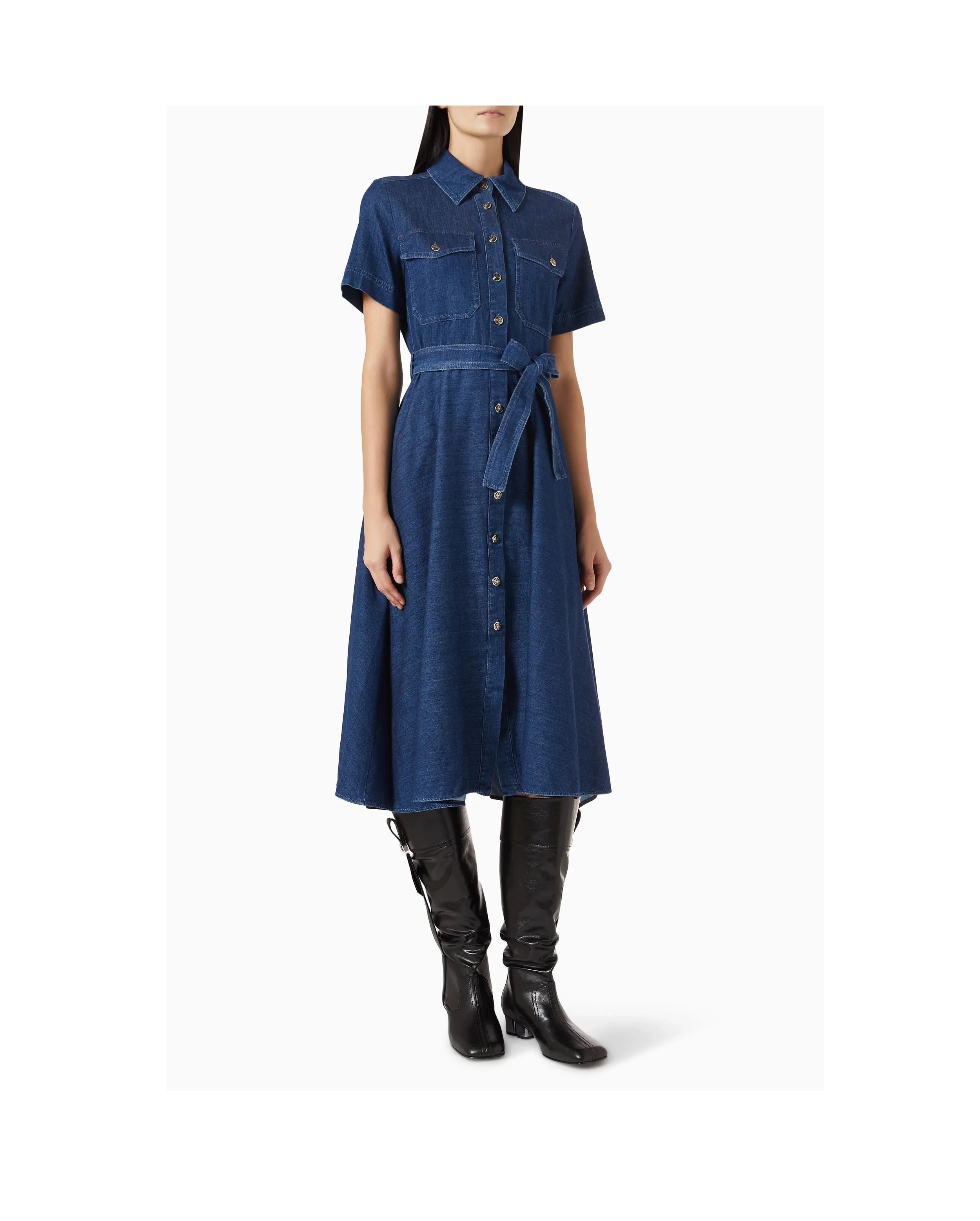 Fagotto Denim Dress.jpg