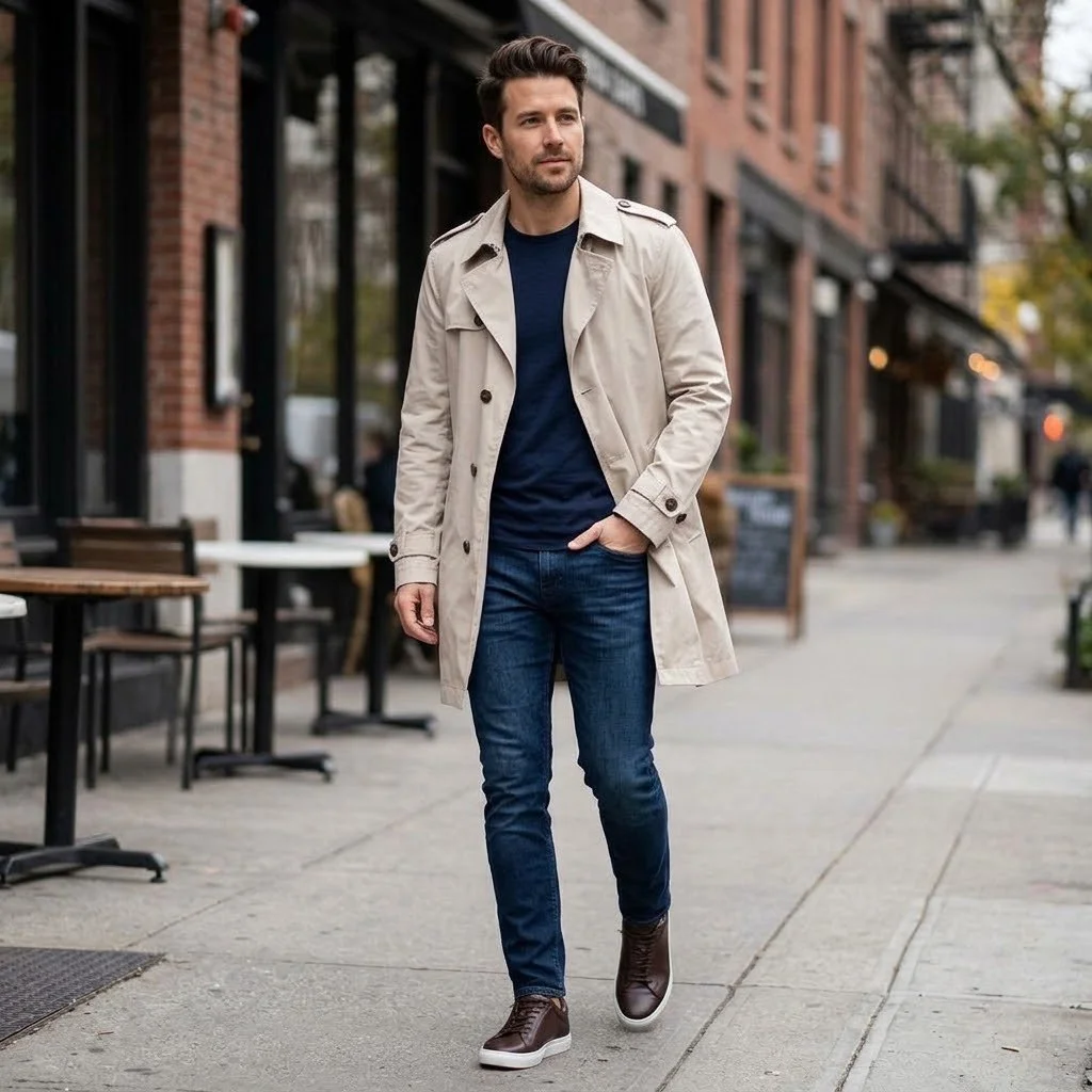 DIGEL Waterproof Lightweight Trenchcoat                                    Natural