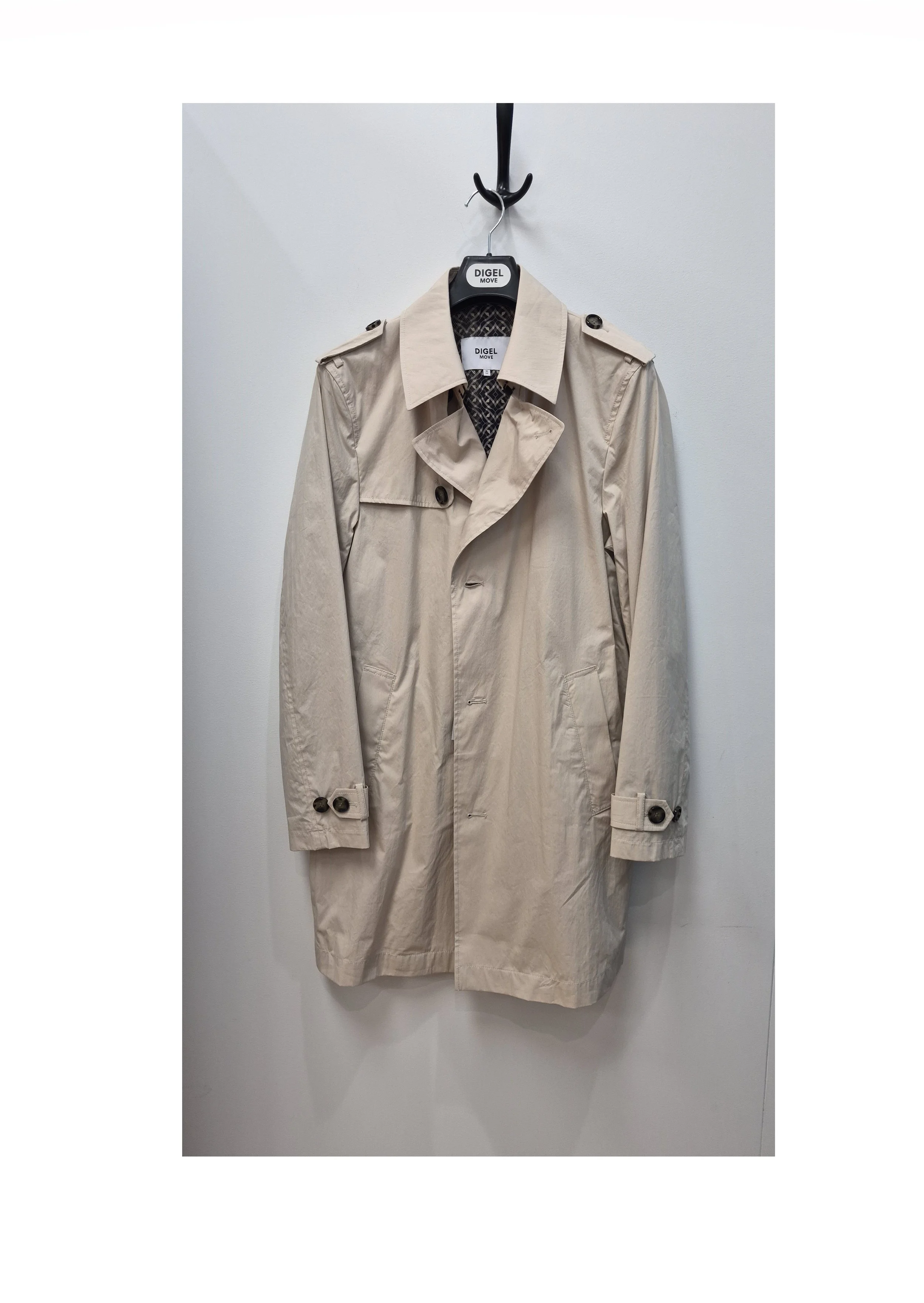 DIGEL Waterproof Lightweight Trenchcoat                                    Natural