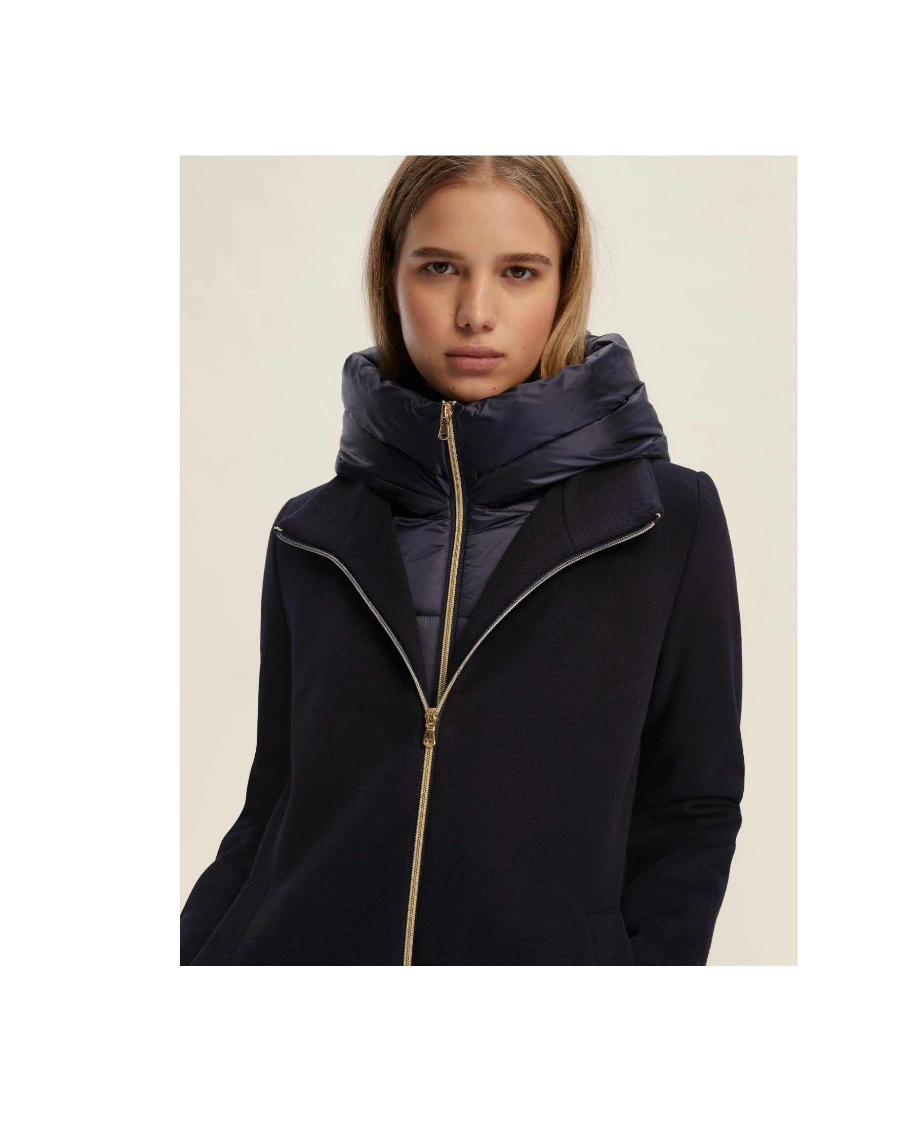 Emme Marella coat with detachable padding                  Navy