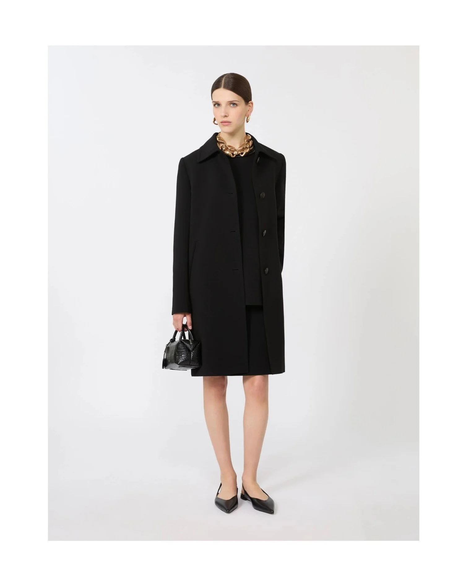 MAX MARA STUDIO Racconto Overcoat                 Black