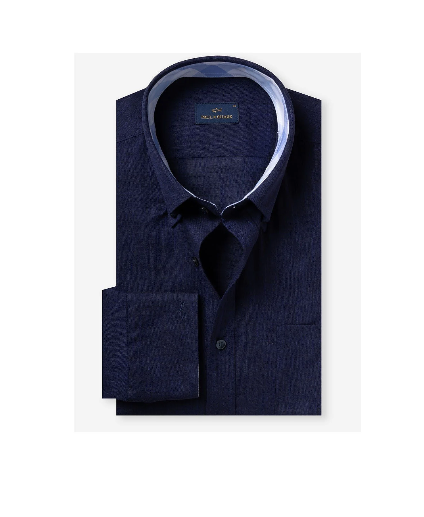 Textured Cotton Shirt Navy2.jpg