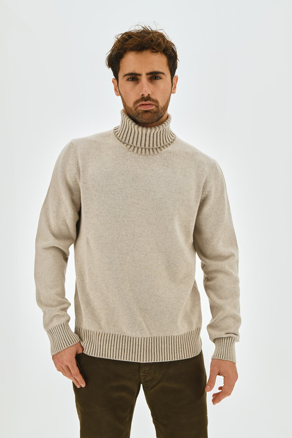 Gran Sasso turtleneck     Wool & Cashmere                  Beige