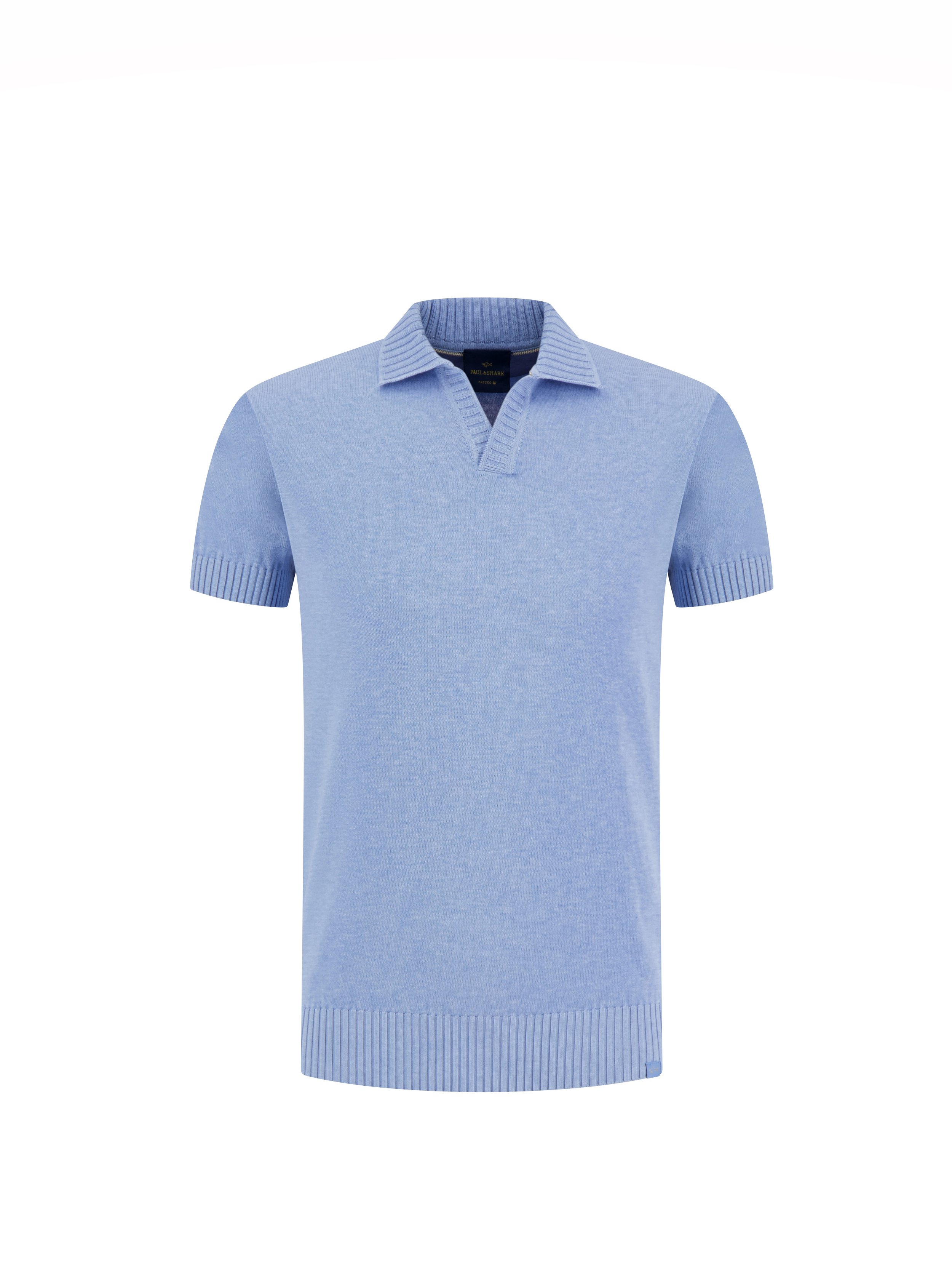 Light Blue Knit Polo Paul and Shark-4.jpg