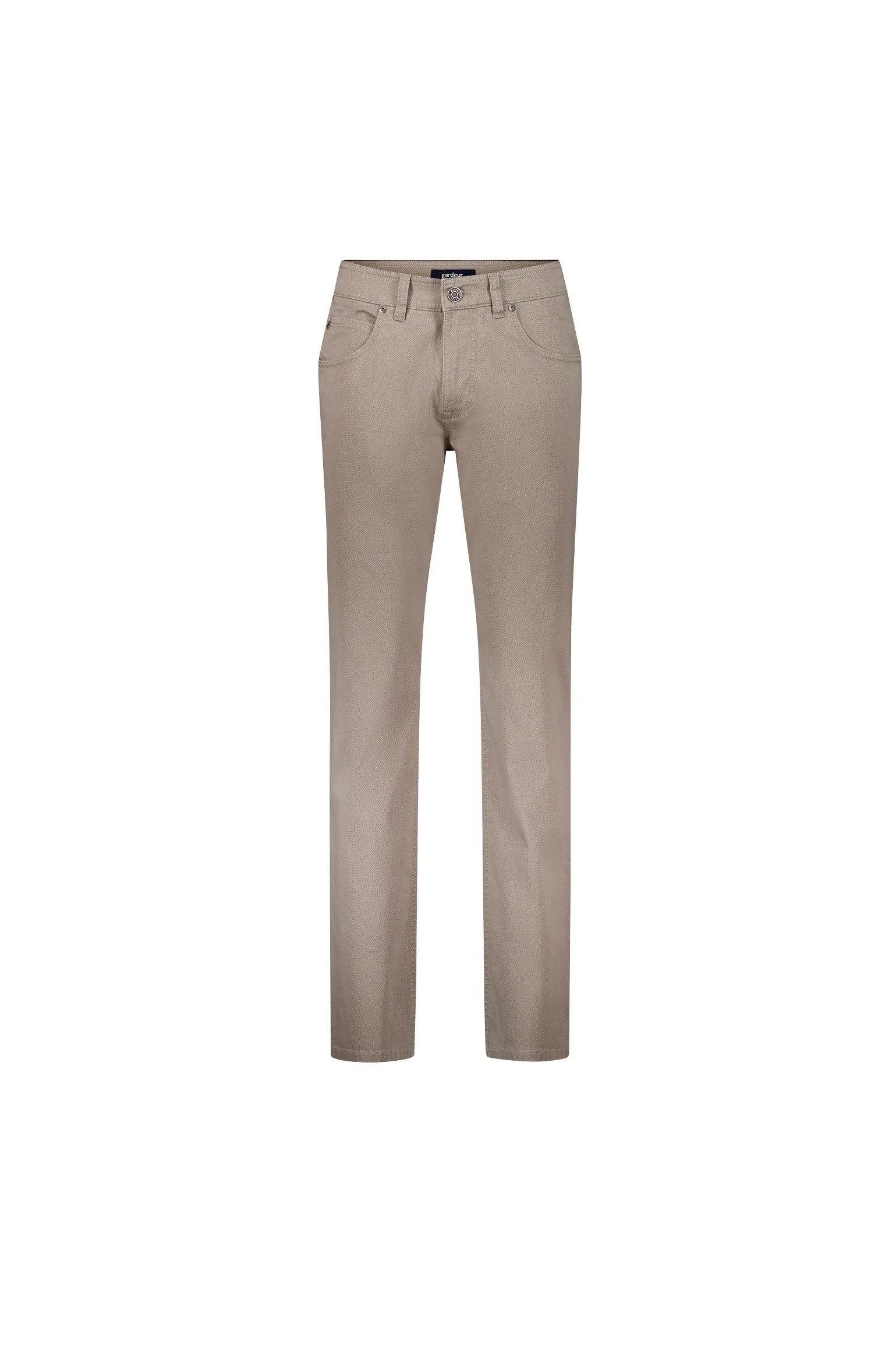 Gardeur Bill-3 Modern Fit Printed Cotton 5 Pocket Chino                                               Taupe