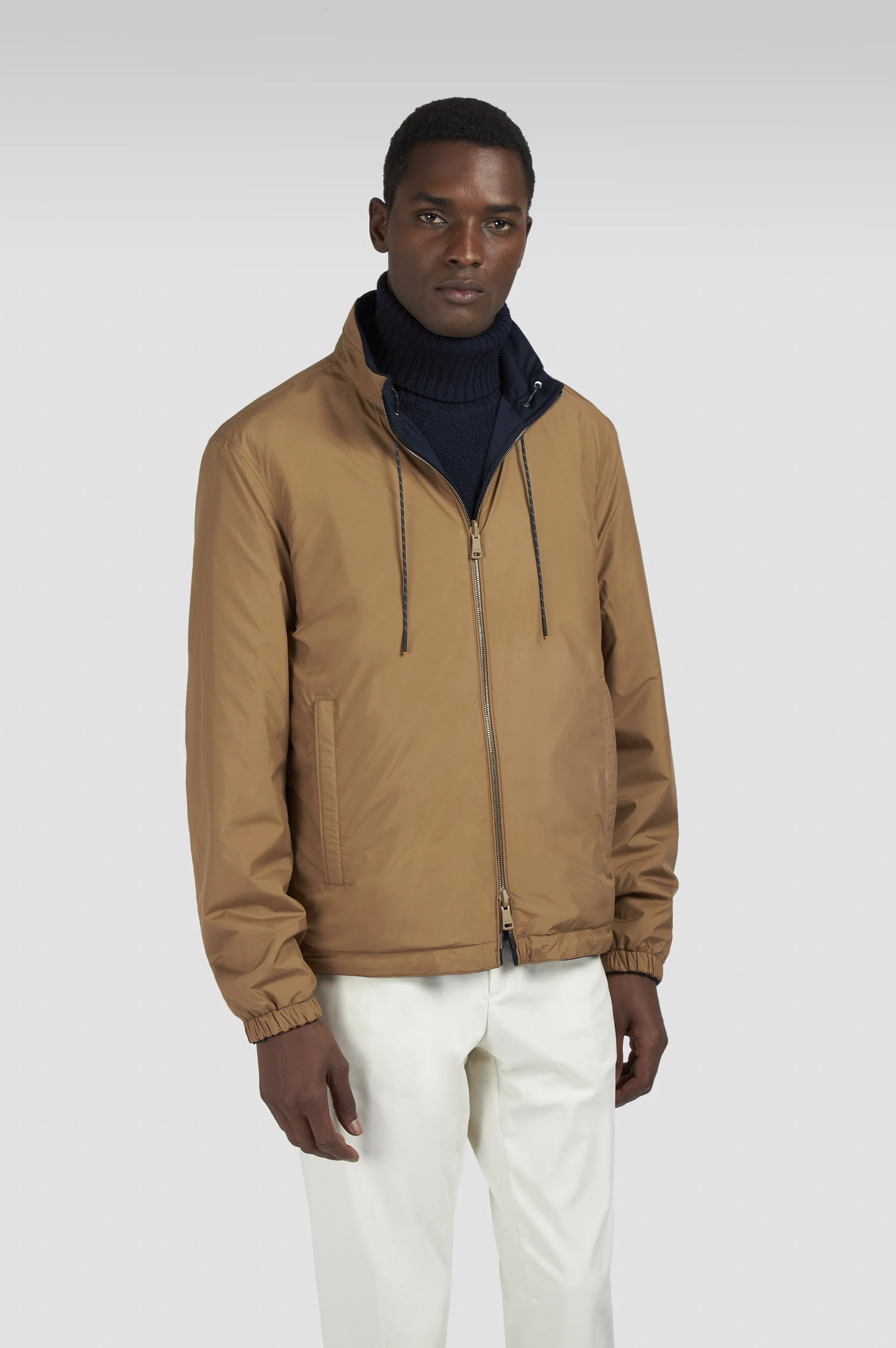 Paul & Shark Reversible blouson in wool, silk, and microfiber