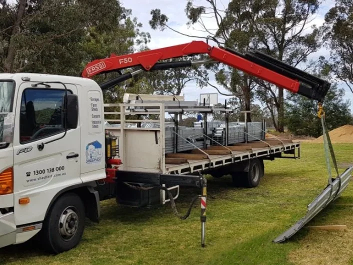 SHEDFAST shade shed delivery at Toowoomba QLD