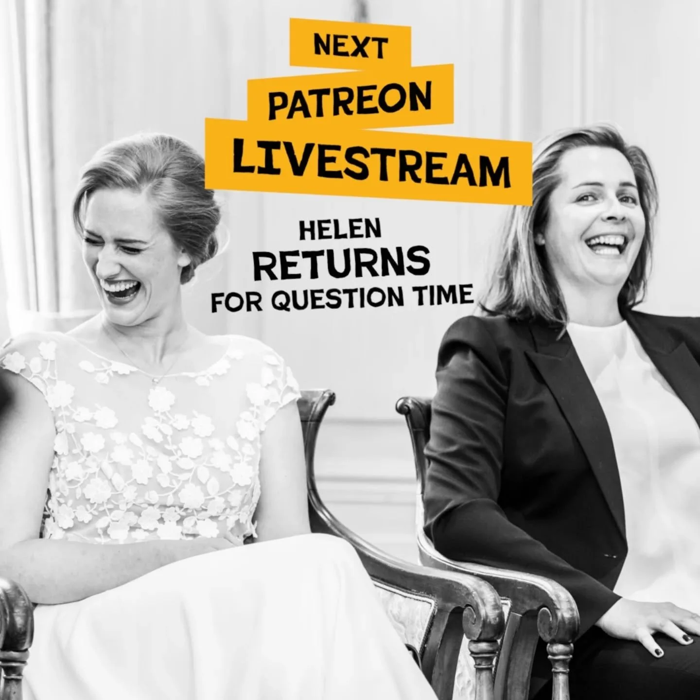 Our next Patreon livestream will be on Sunday 19th April, 6pm GMT!

And special guest Helen is joining us this month for question time!

We&rsquo;ll also be doing a free Merch giveaway, talking about the crimes we have refused to take on (says a lot 