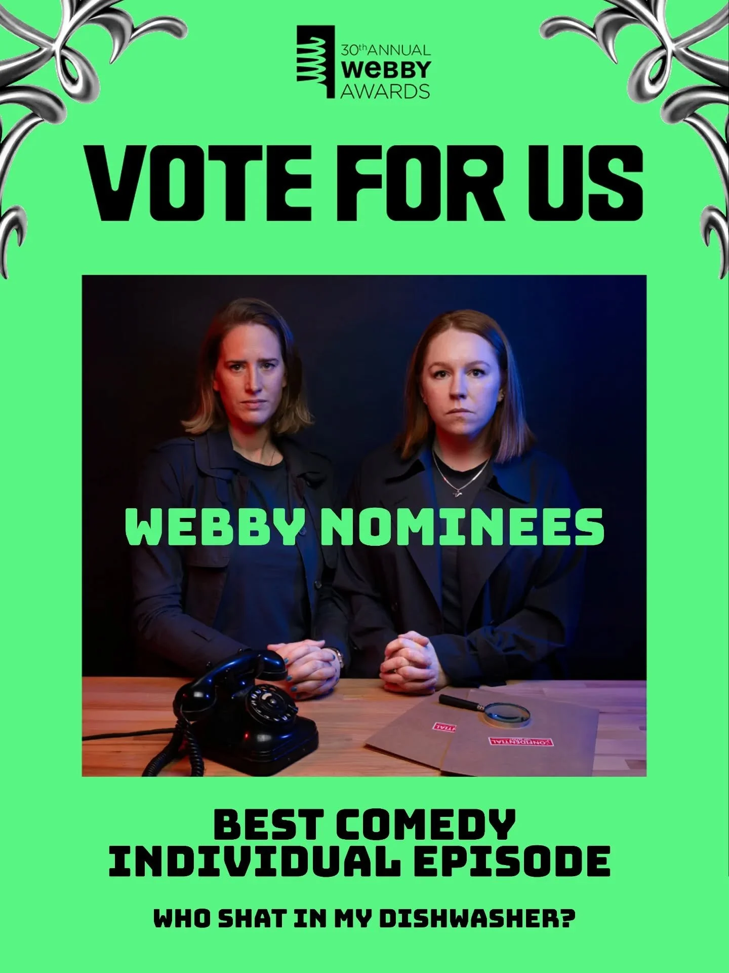 Our episode &ldquo;Who Shat In My Dishwasher?&rdquo; has been nominated for a bloody Webby!! 😂💩🎉😂💩🎉😂 And we&rsquo;re up against some very legit people&hellip;

If you want to back the underdog, please vote for us! Because if we win, it will be