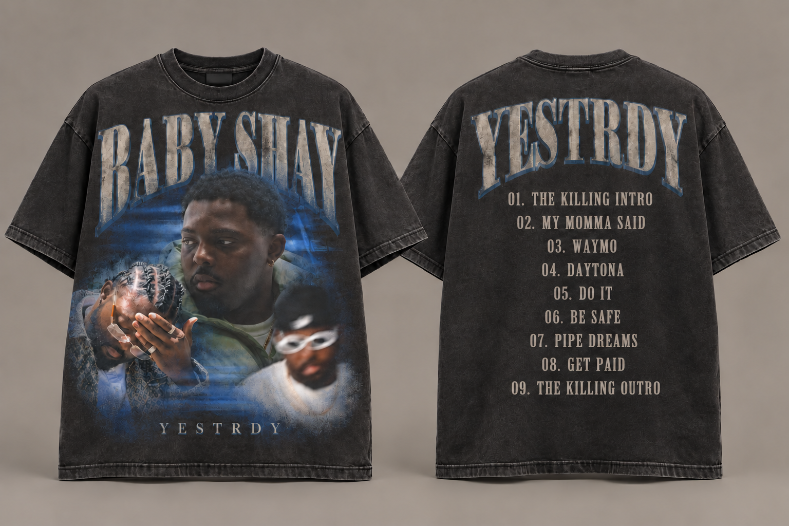 Vintage black tee with numbered tracklist.png