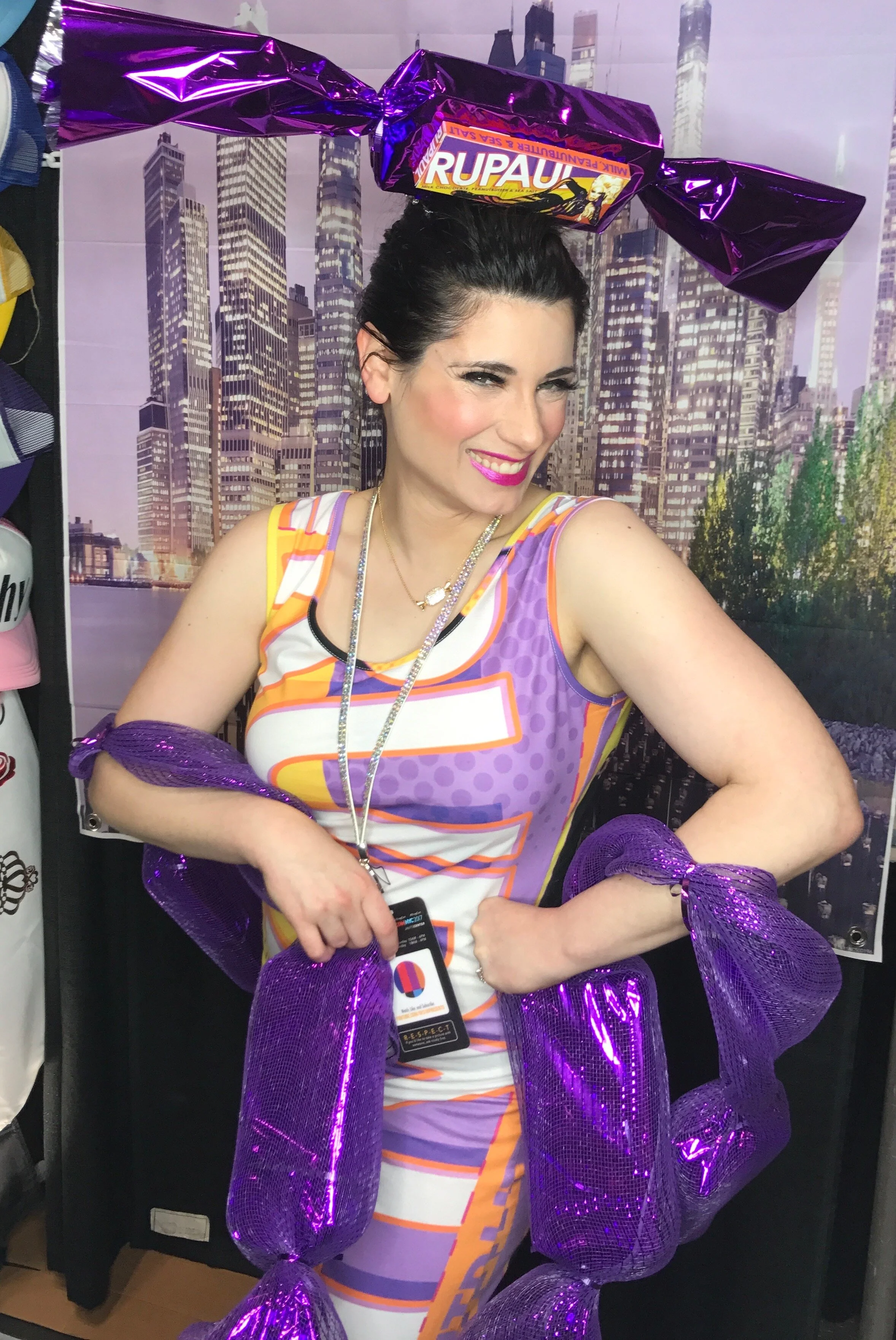 MsCandyBlog in RuPaul Candy Bar Dress.jpeg