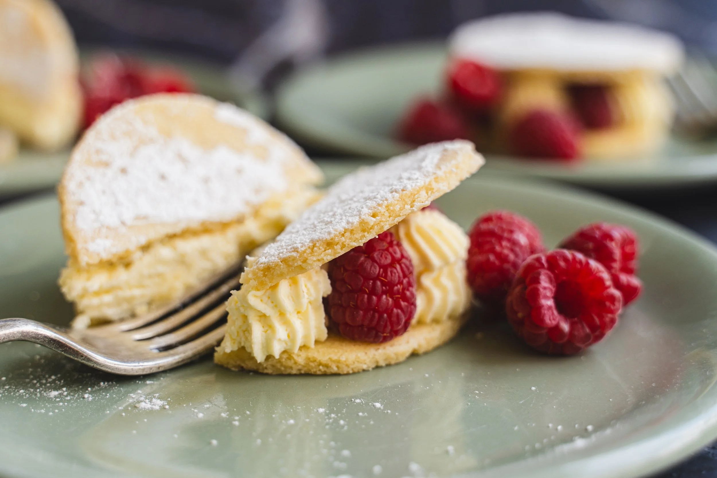 RECIPE: White Chocolate and Raspberry Sable Biscuit Stack