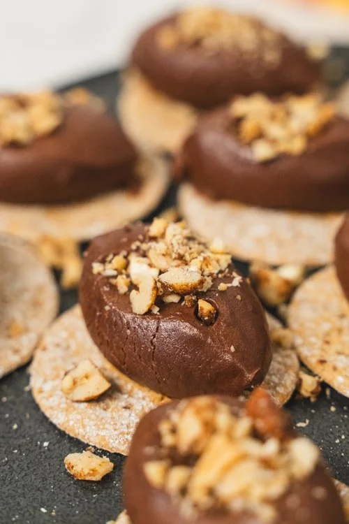 RECIPE: Chocolate and Honey Salted Nut Canape