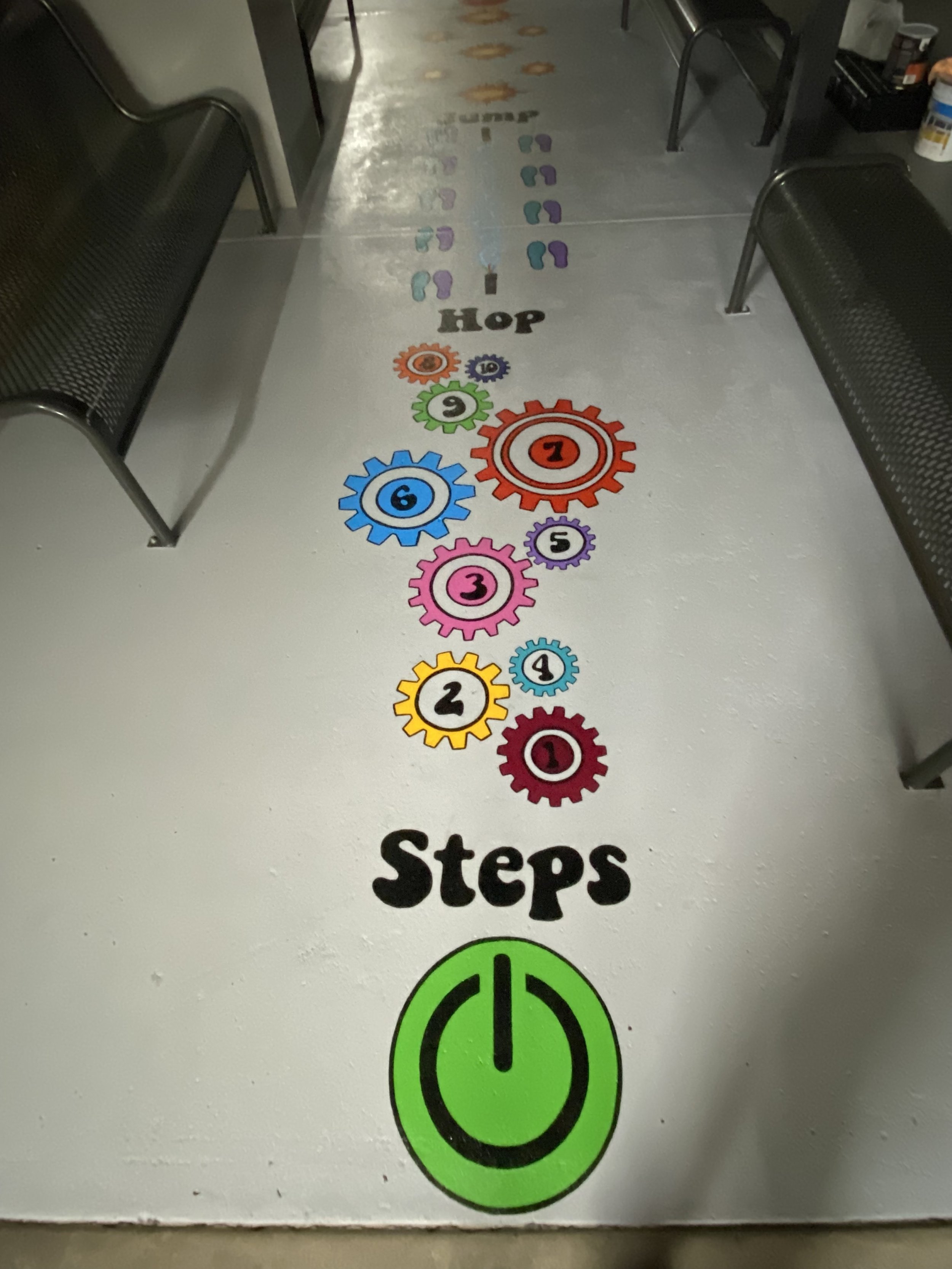  Kids Exercise Course Mueller College painted by mural artist Matt Smidt in Rothwell Brisbane 