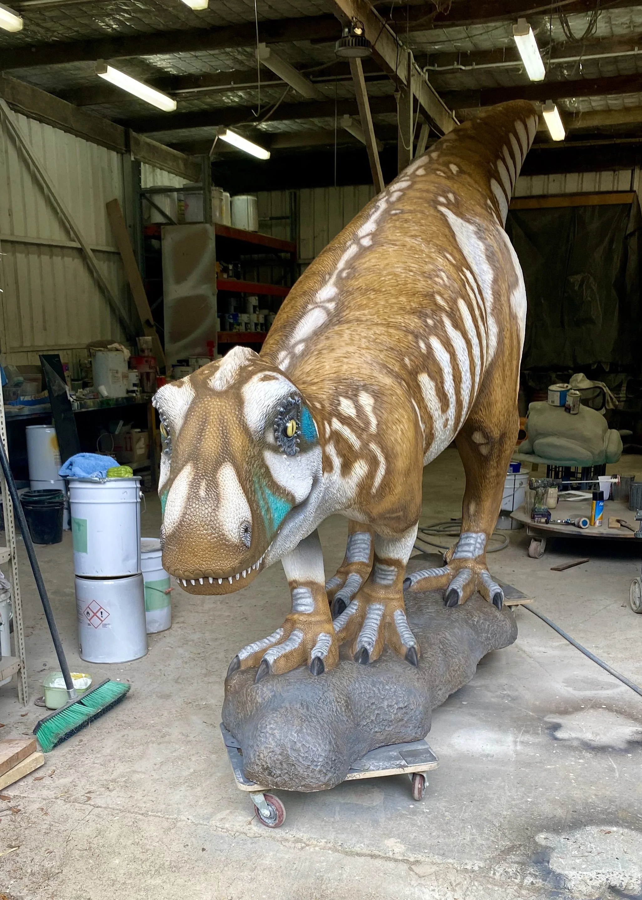 Dinosaur painted by Matt Smidt at Natureworks Australia