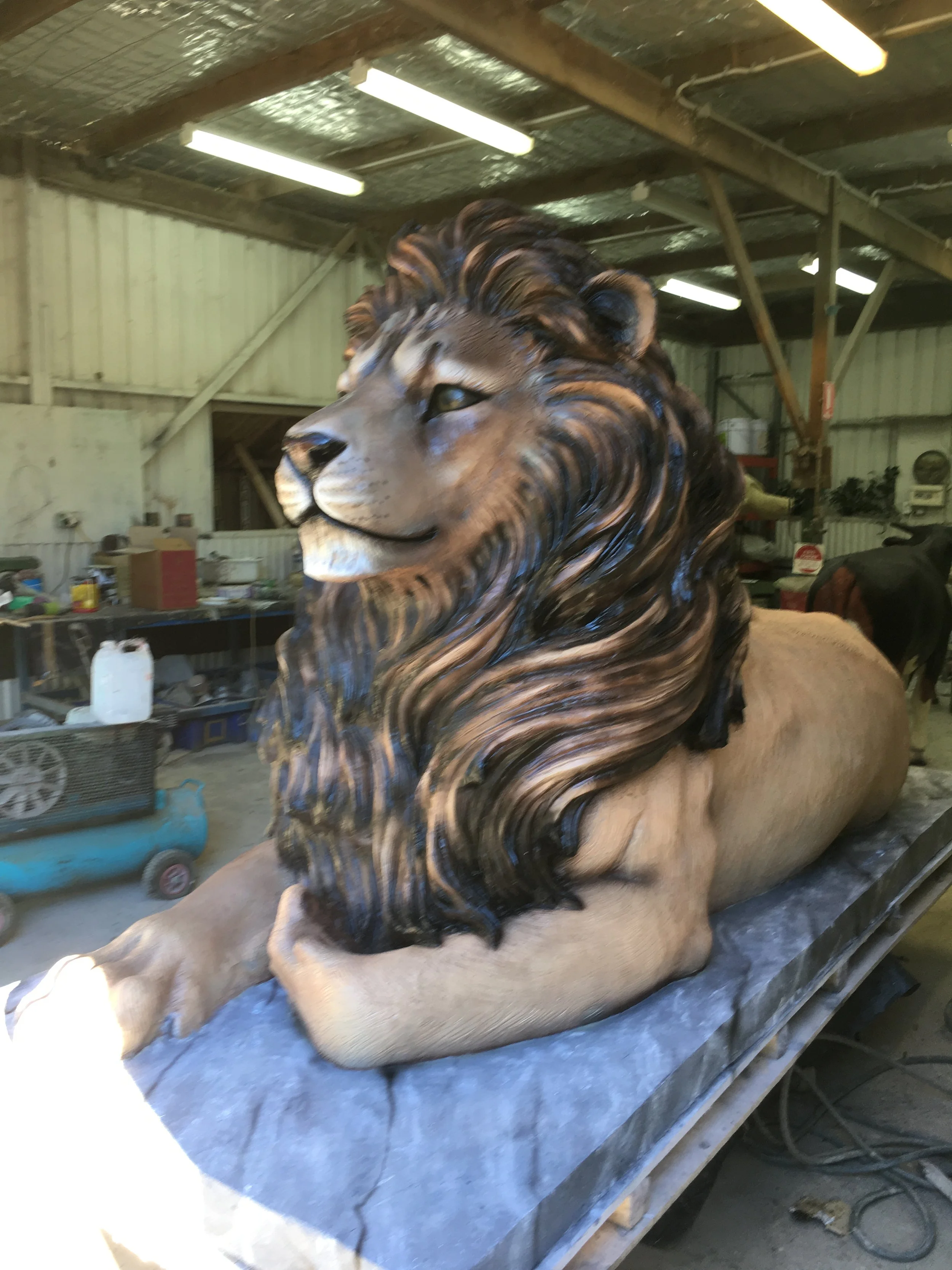 Lion painted by Matt Smidt at Natureworks Australia