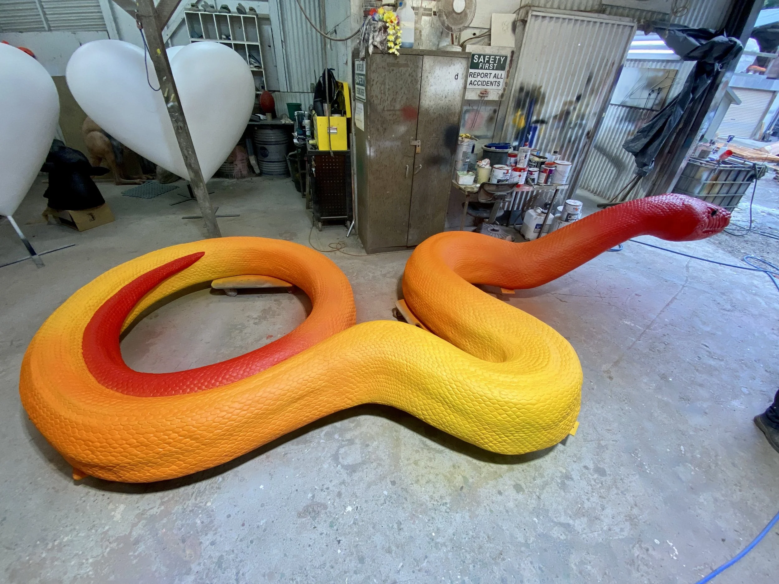 Rainbow Serpent painted by Matt Smidt at Natureworks Australia