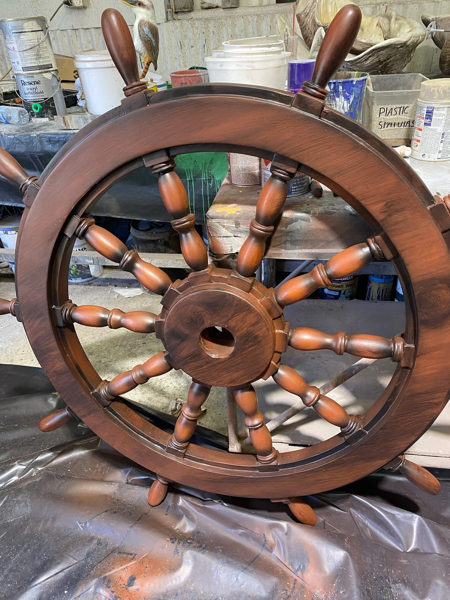 Woodgrain wheel painted by Matt Smidt at Natureworks Australia