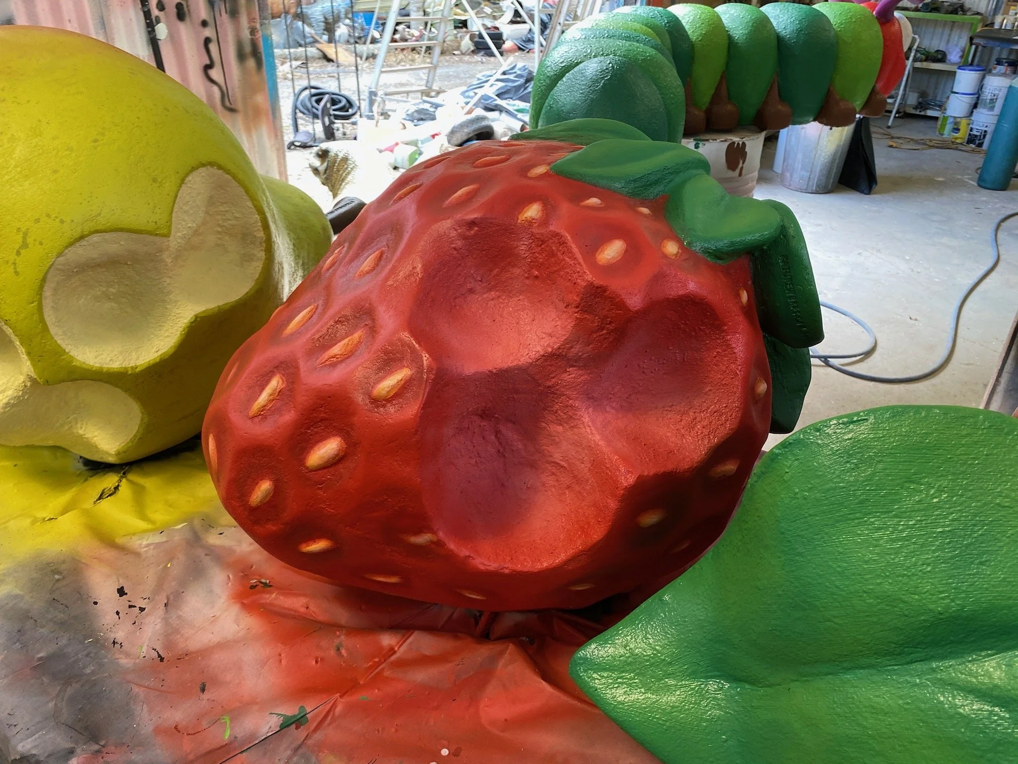 Strawberry painted by Matt Smidt at Natureworks Australia