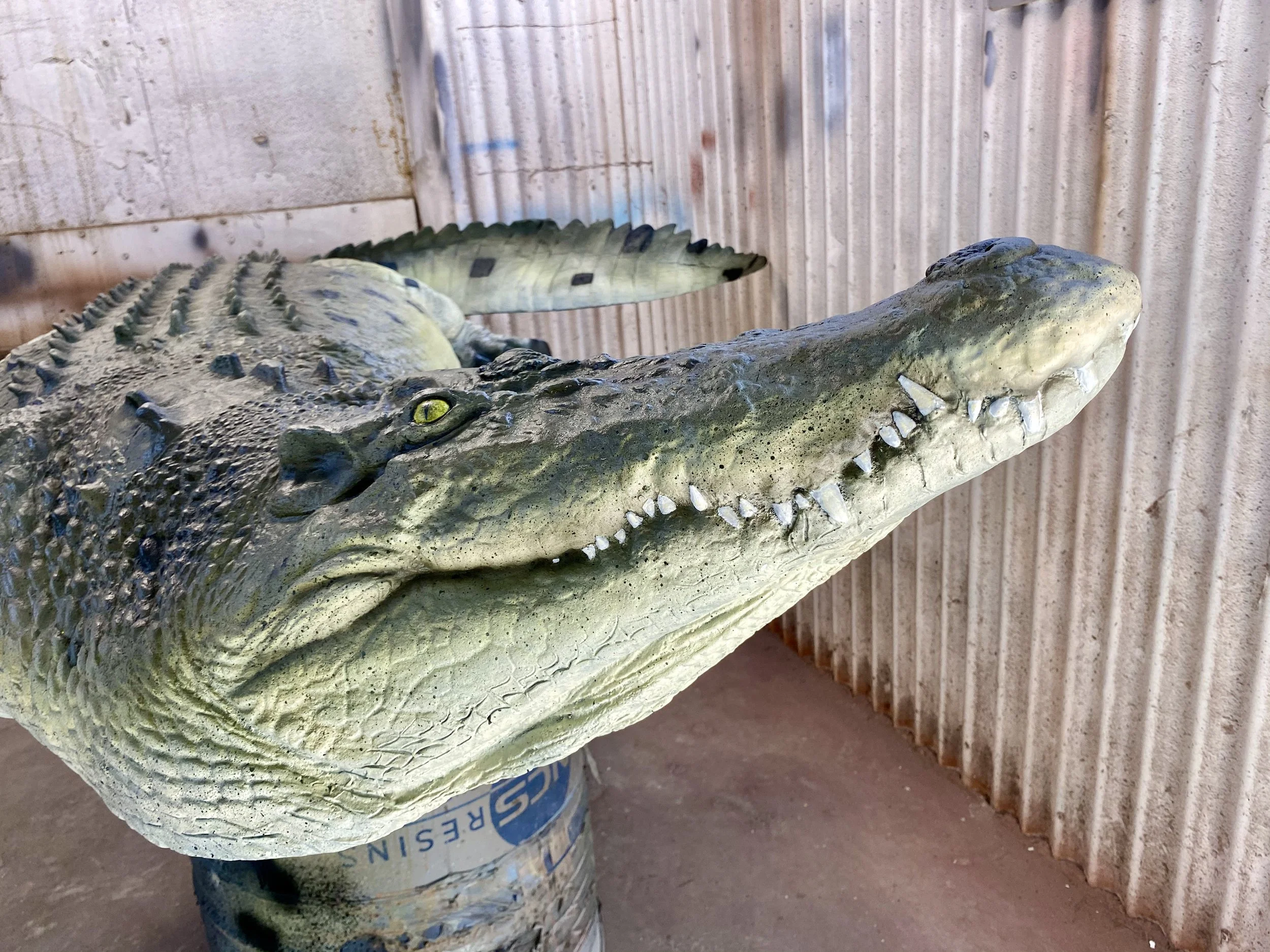 Crocodile painted by Matt Smidt at Natureworks Australia