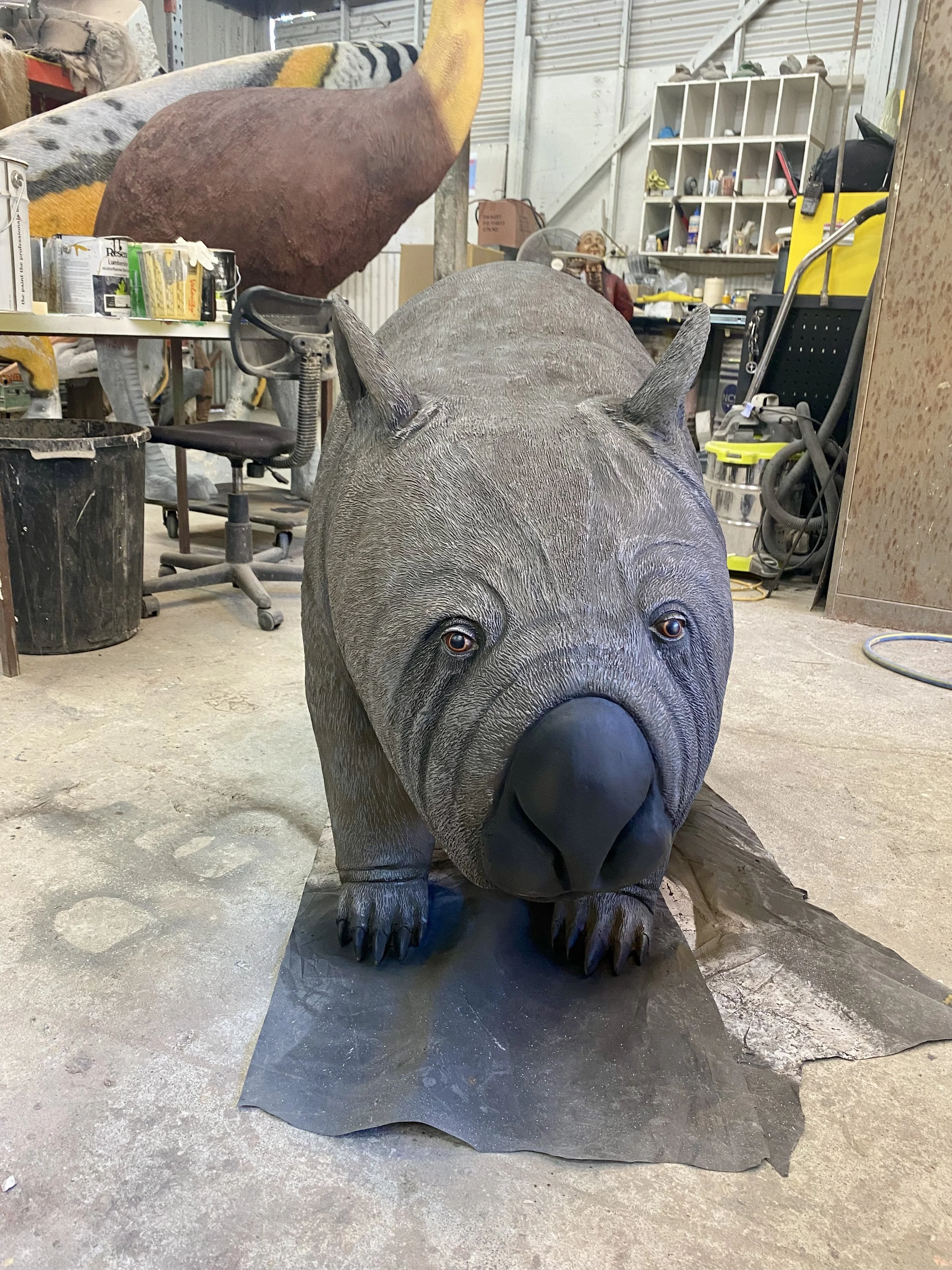 Wombat painted by Matt Smidt at Natureworks Australia