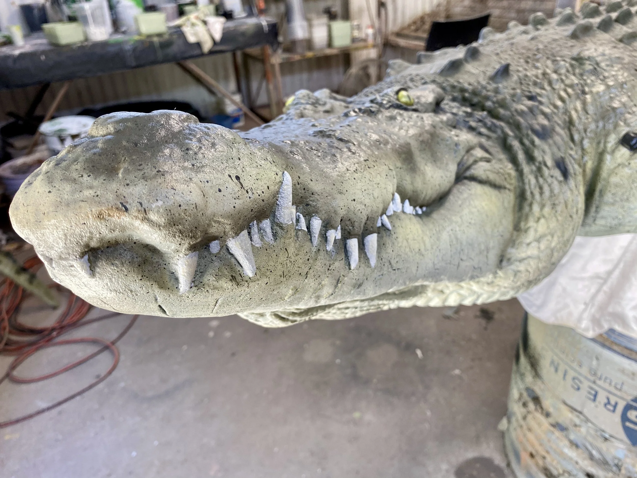 Crocodile painted by Matt Smidt at Natureworks Australia