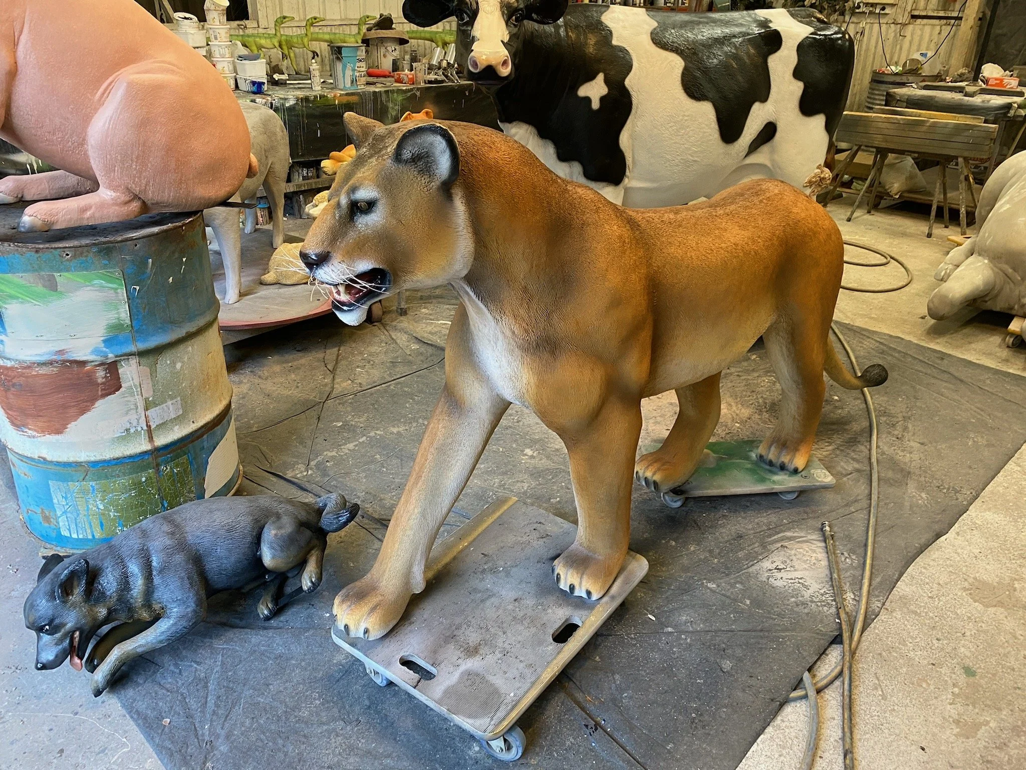 Lioness painted by Matt Smidt at Natureworks Australia