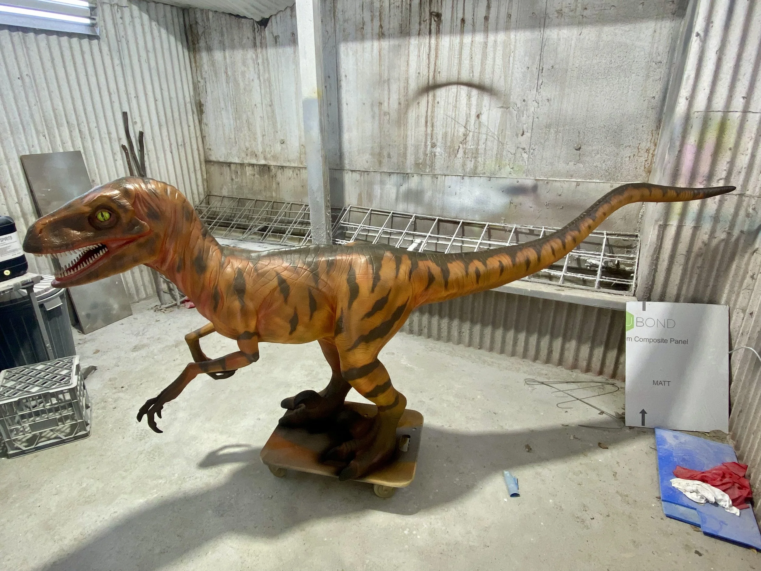 Dinosaur painted by Matt Smidt at Natureworks Australia