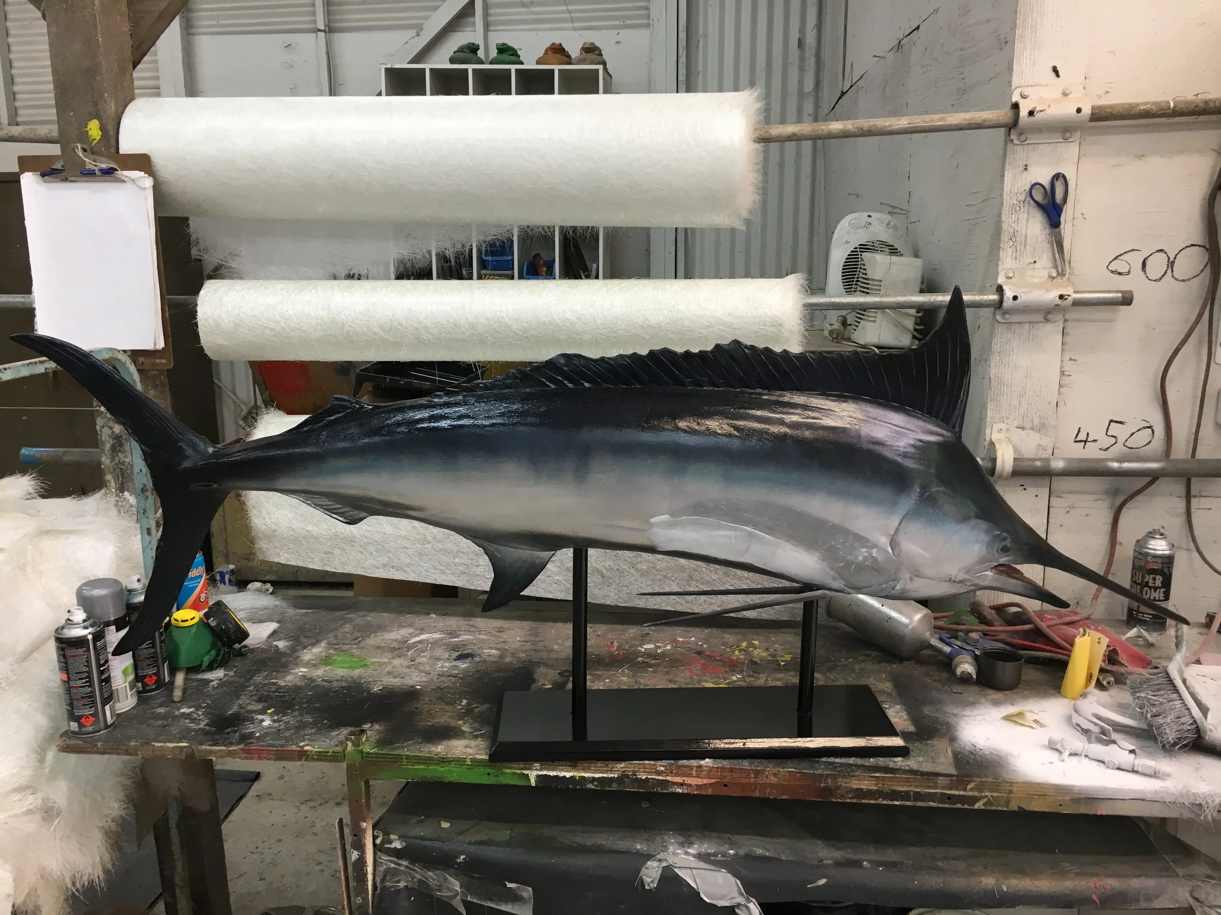 Swordfish painted by Matt Smidt at Natureworks Australia