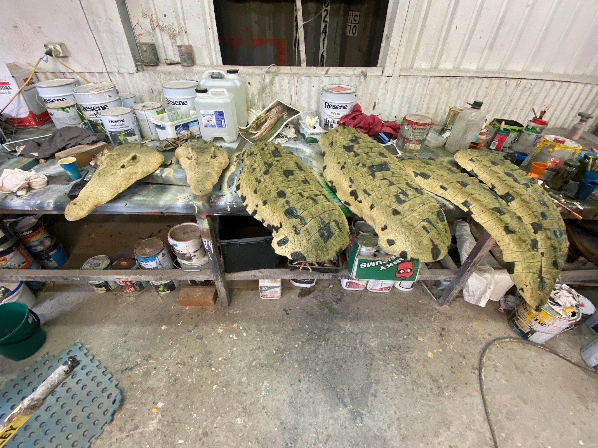 Crocodile painted by Matt Smidt at Natureworks Australia