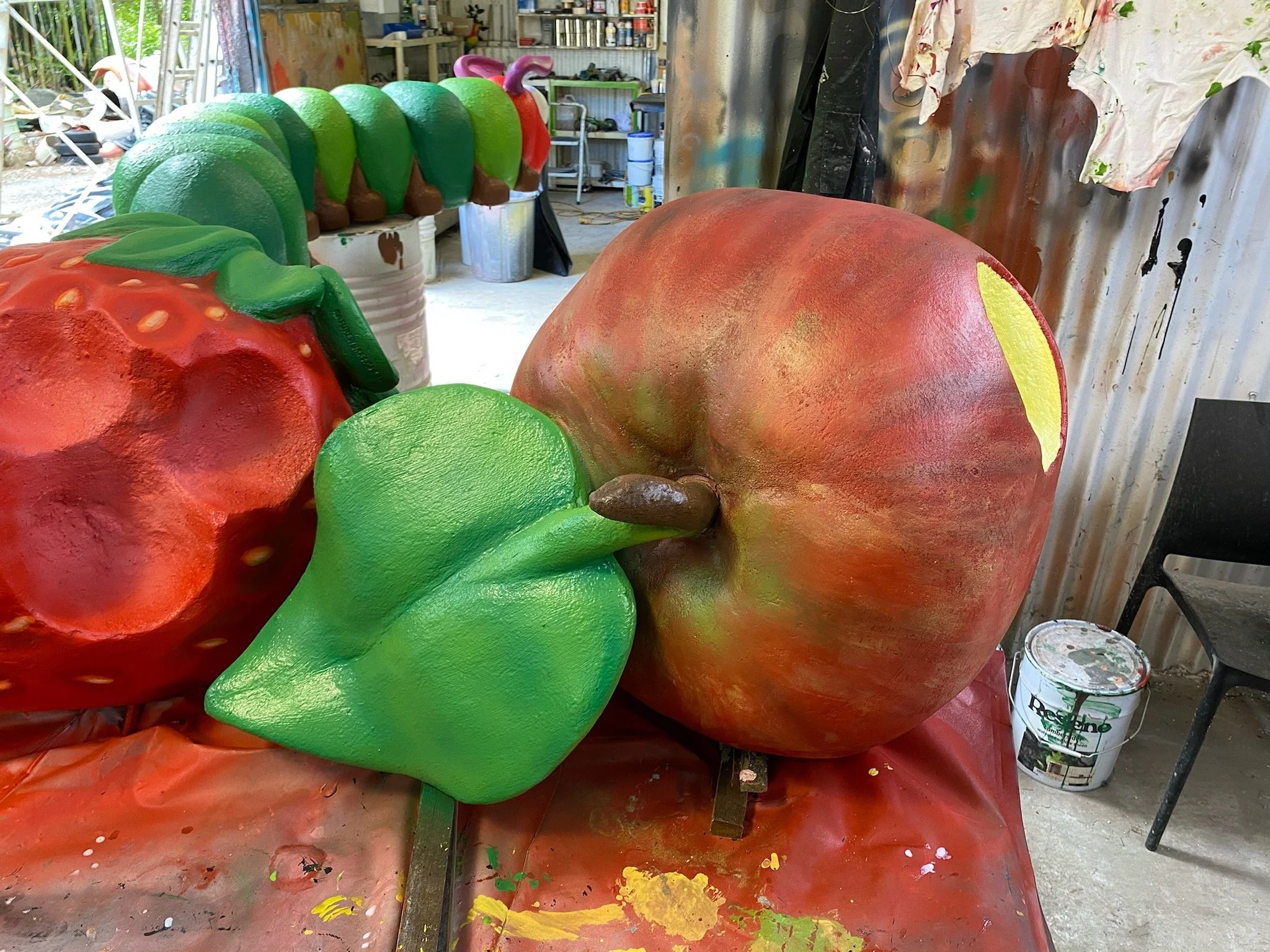 Apple painted by Matt Smidt at Natureworks Australia