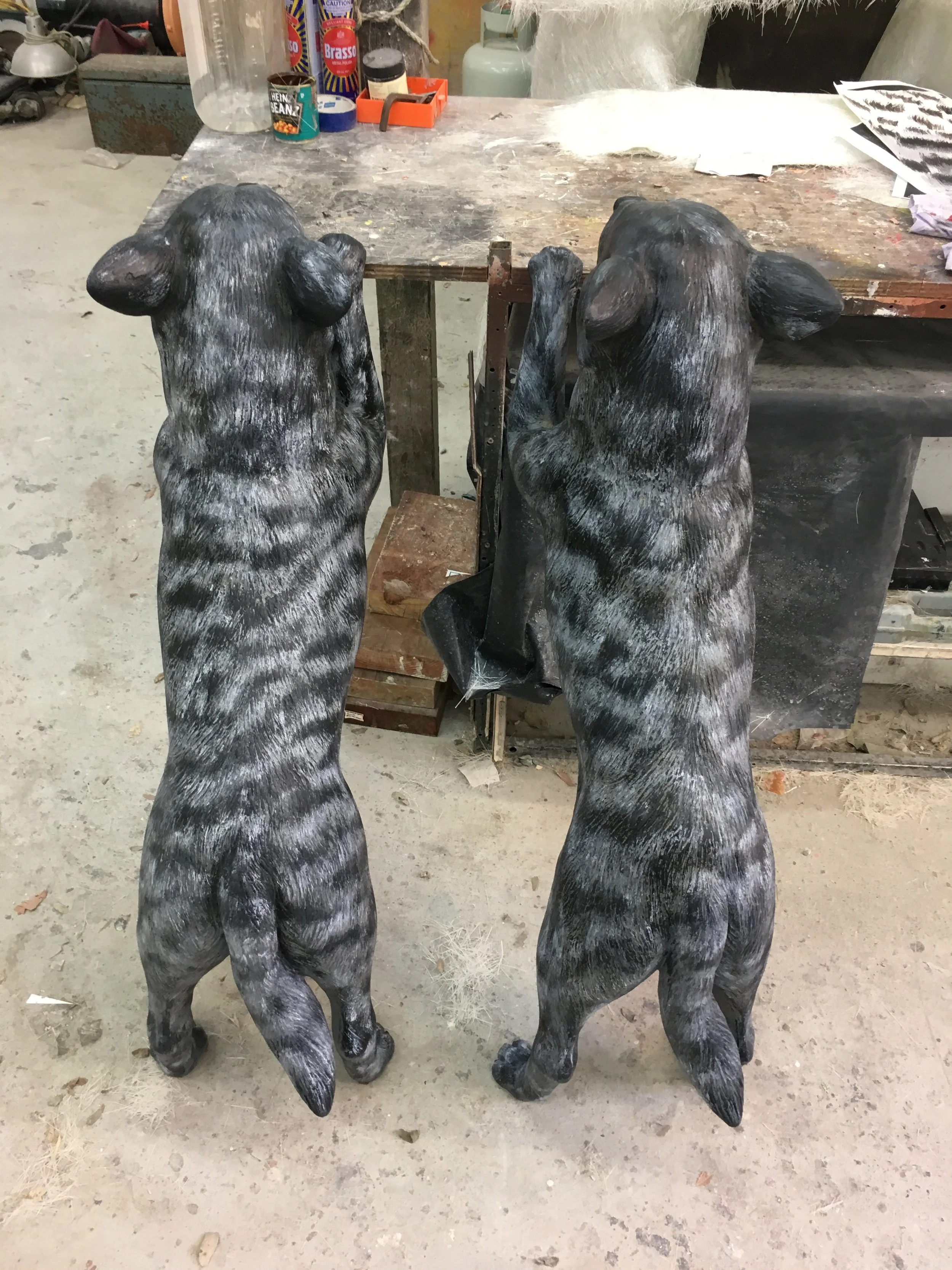 Cattle dogs painted by Matt Smidt at Natureworks Australia