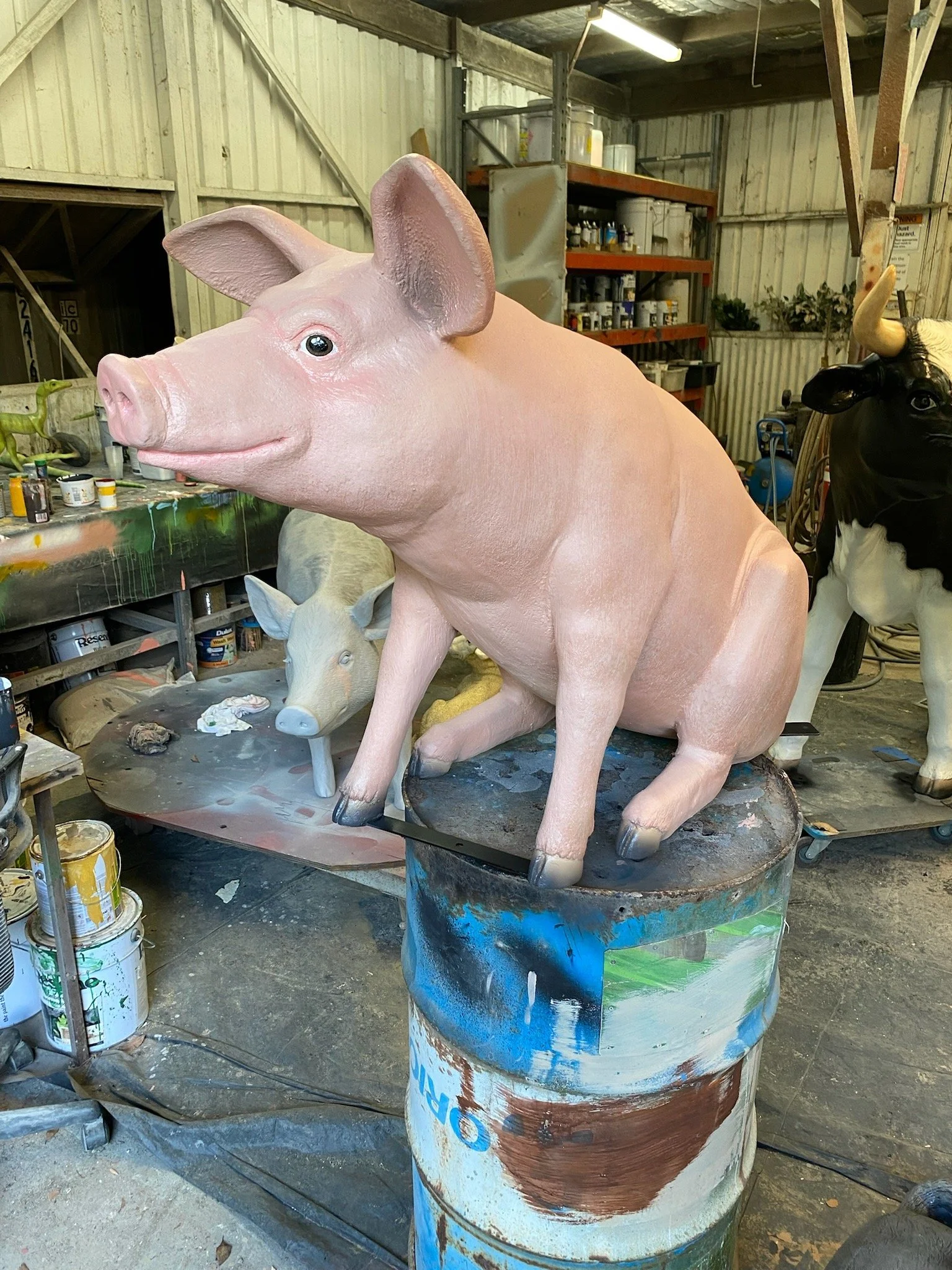Pink Pig painted by Matt Smidt at Natureworks Australia