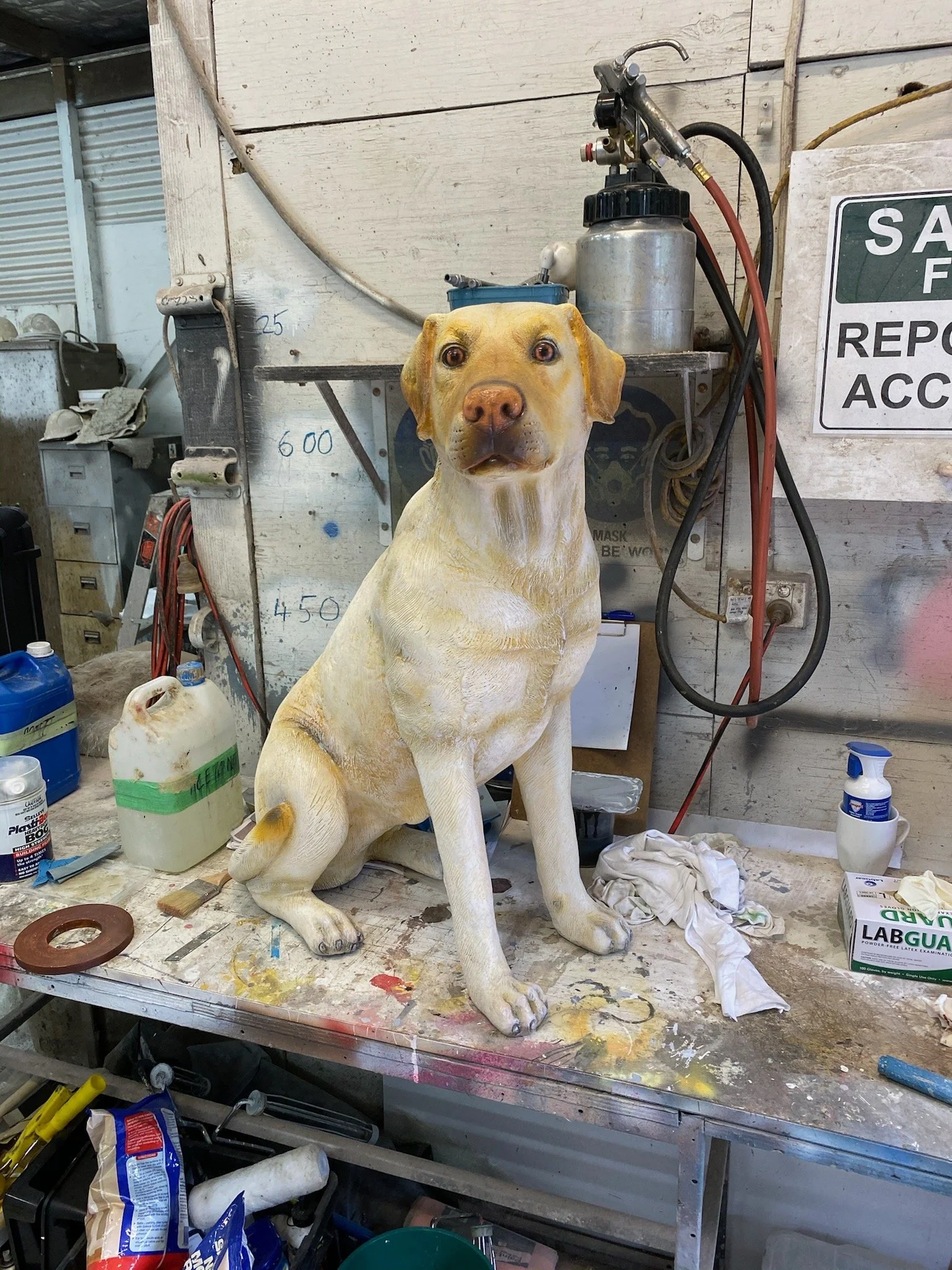 Blonde Labrador painted by Matt Smidt at Natureworks Australia