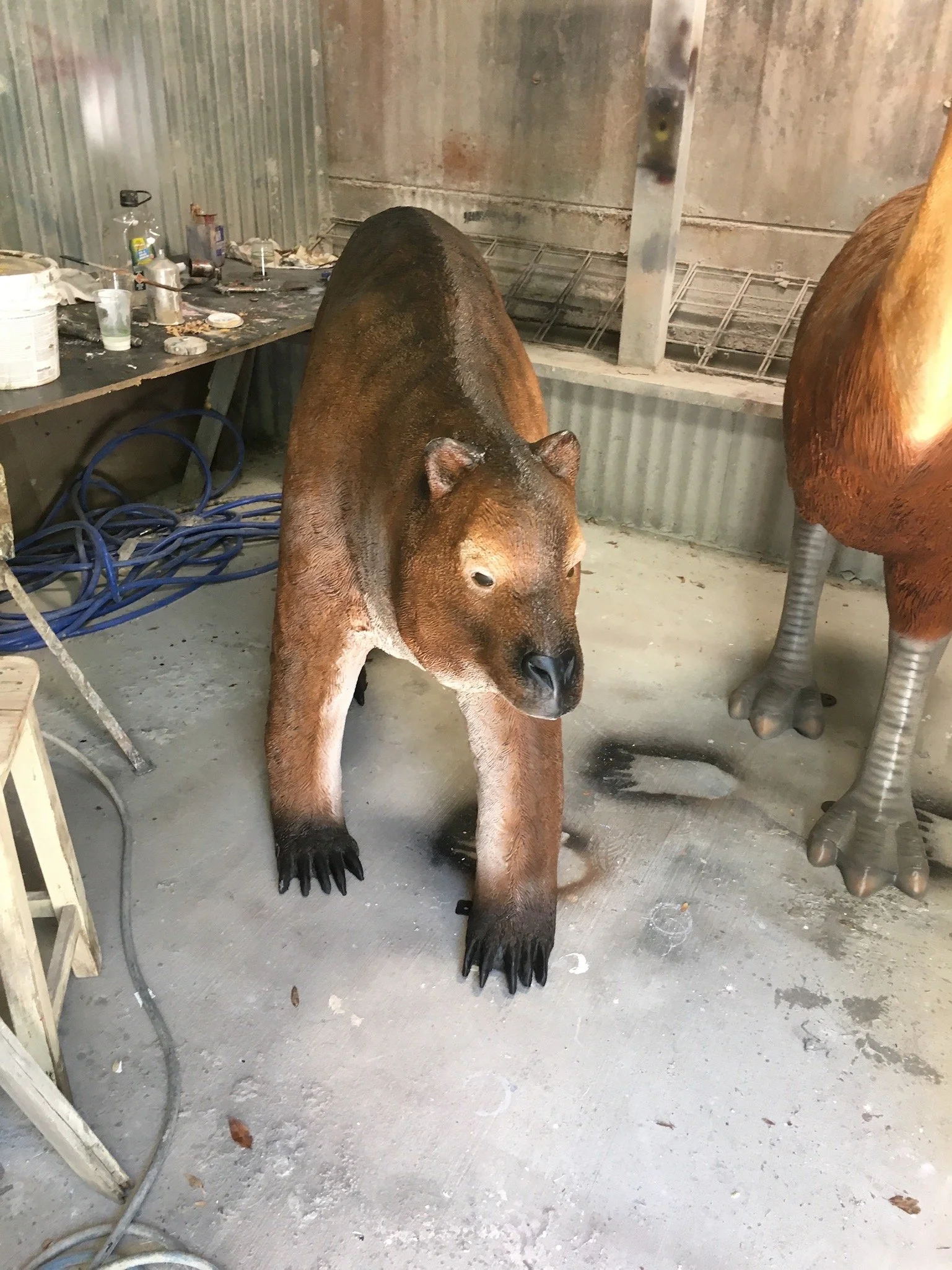 Prehistoric mammal painted by Matt Smidt at Natureworks Australia