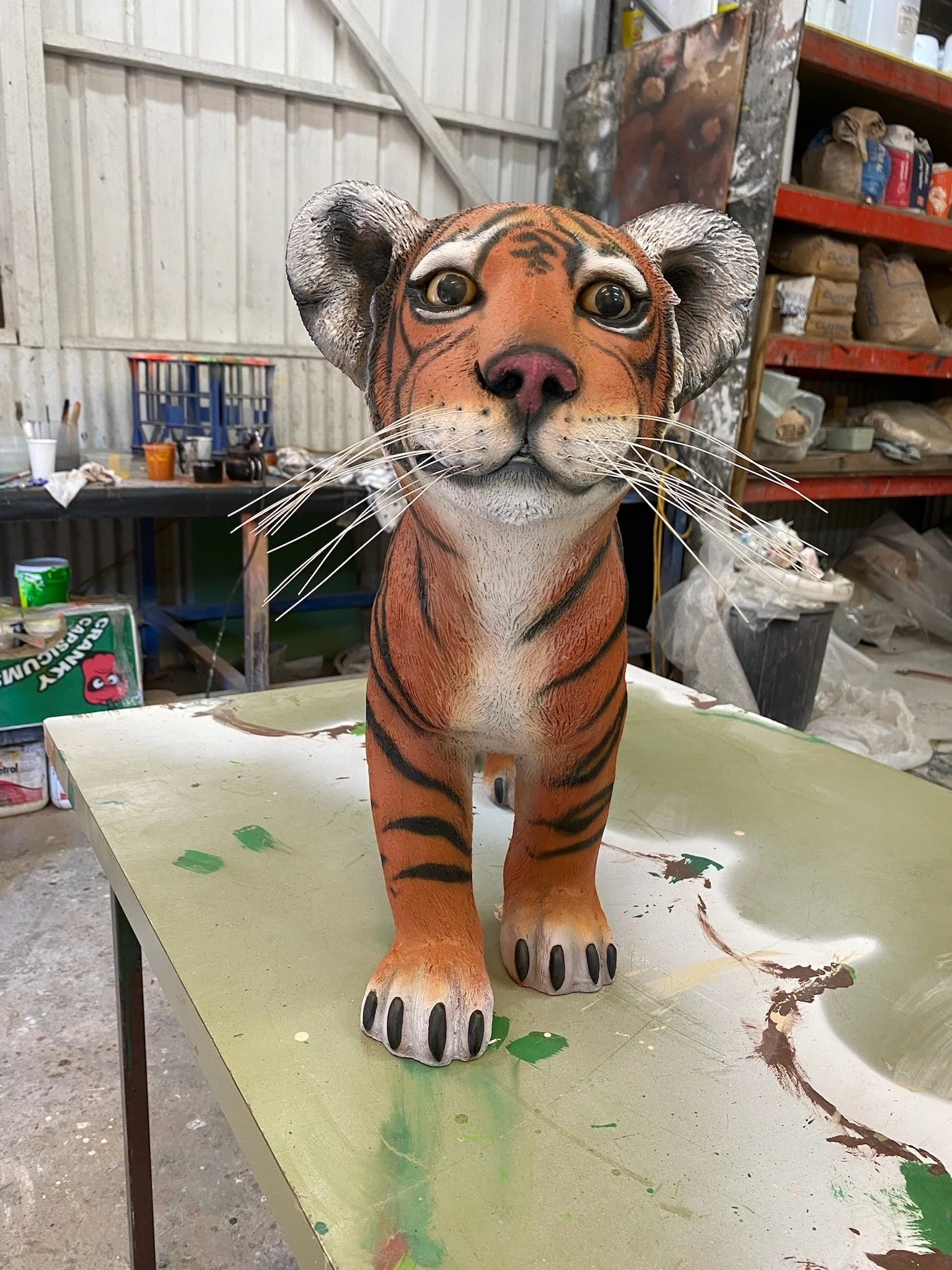 Tiger painted by Matt Smidt at Natureworks Australia