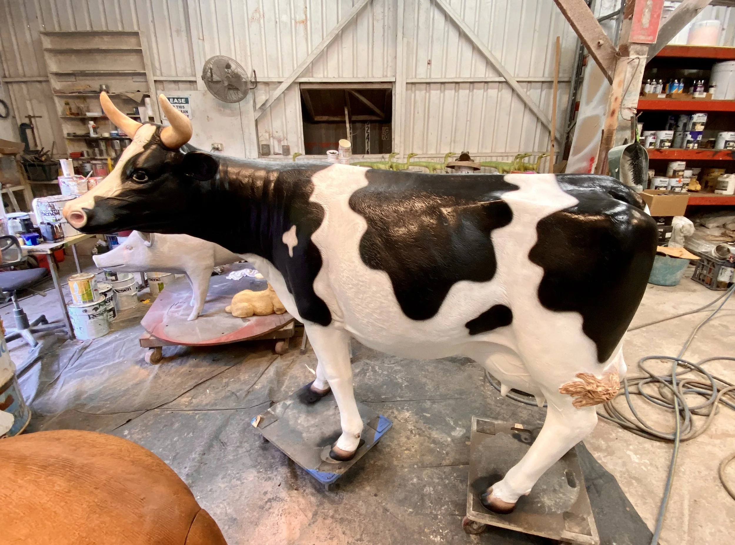 Cow painted by Matt Smidt at Natureworks Australia