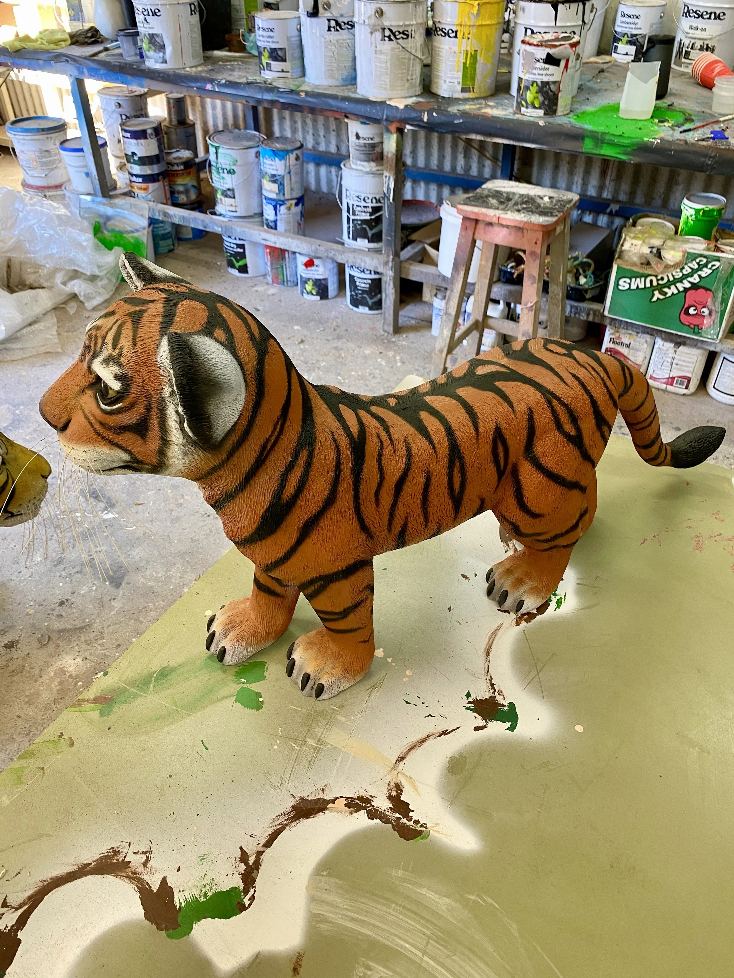 Tiger painted by Matt Smidt at Natureworks Australia