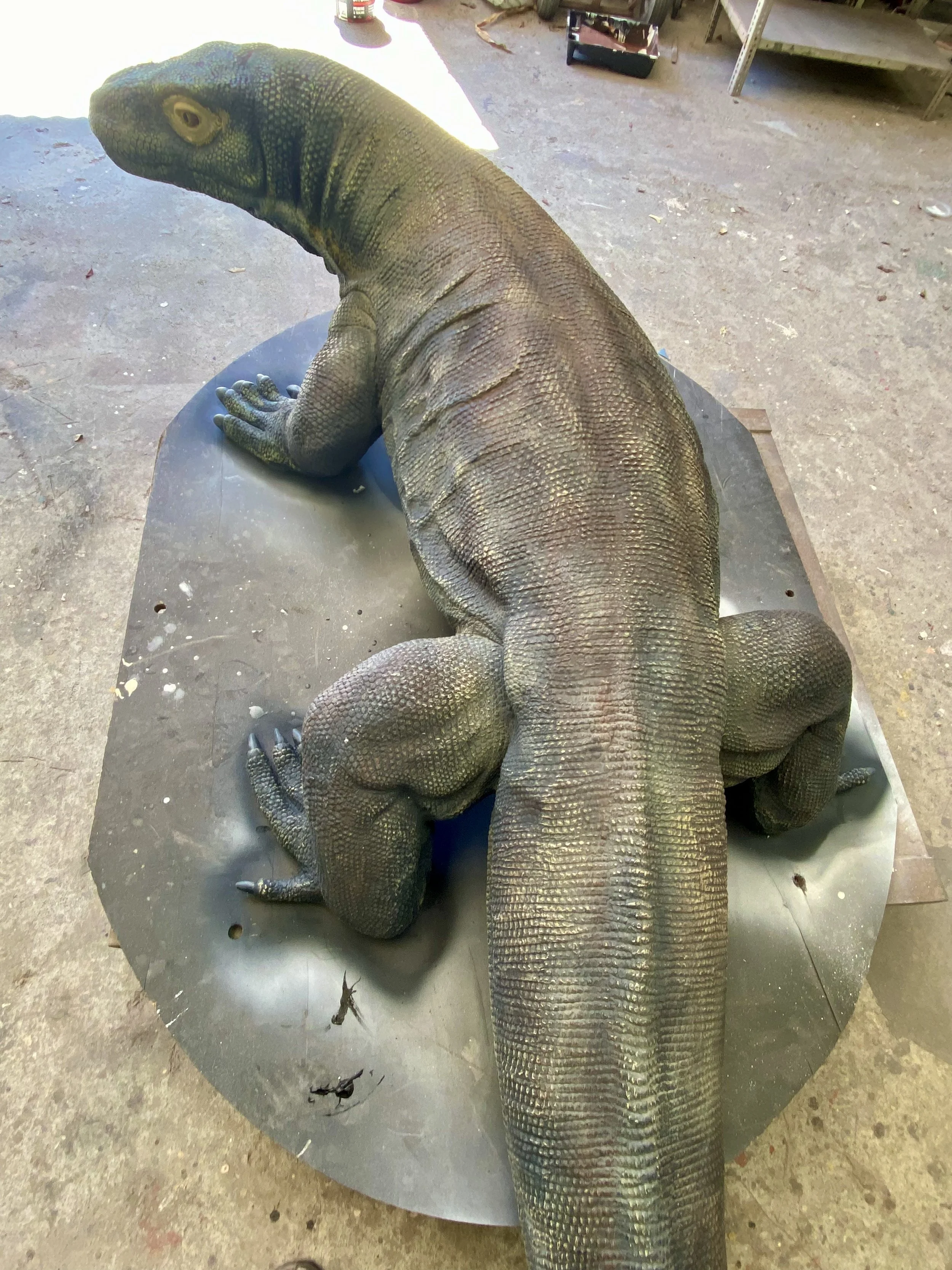 Komodo Dragon painted by Matt Smidt at Natureworks Australia