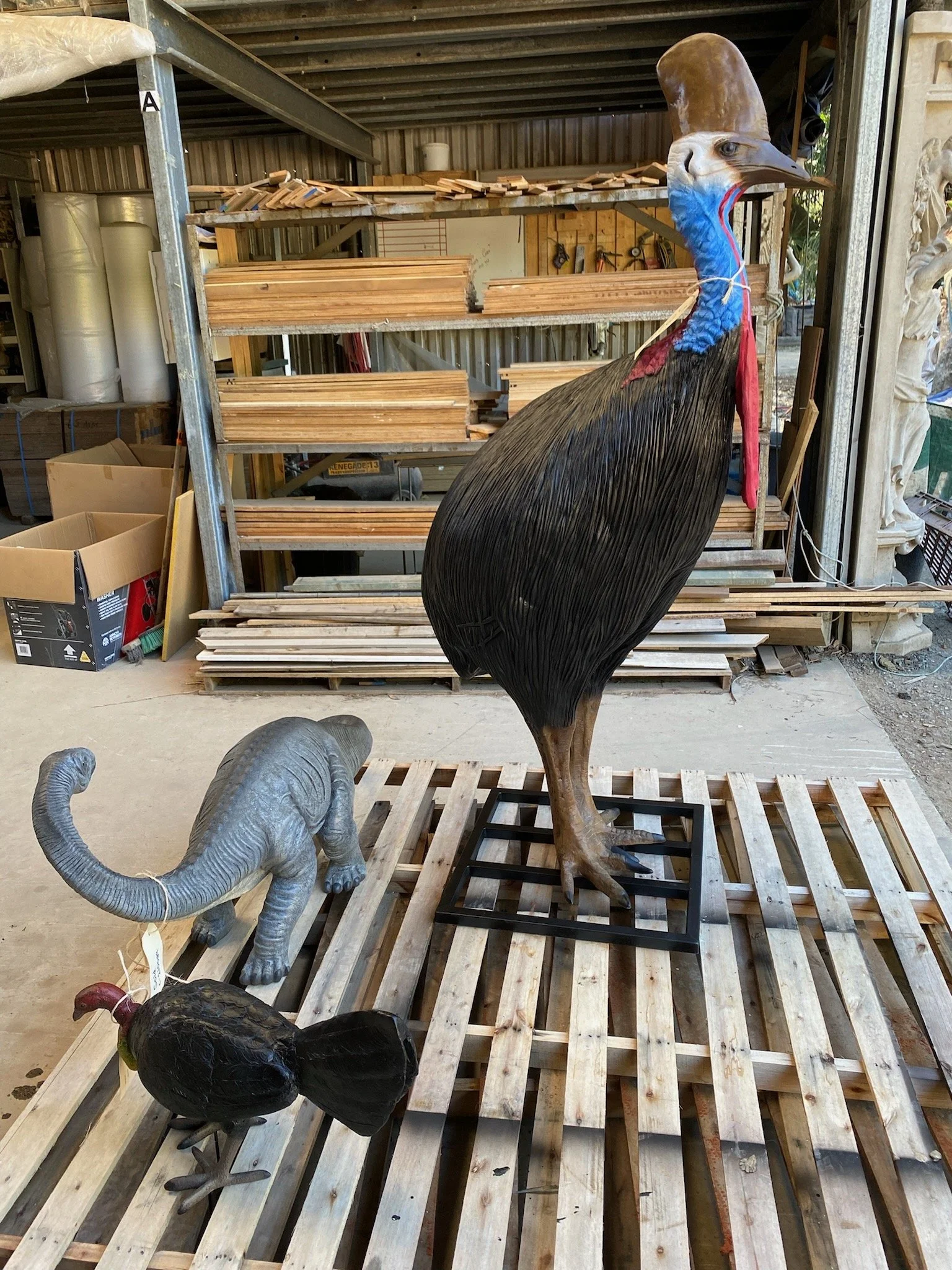 Cassawarry painted by Matt Smidt at Natureworks Australia