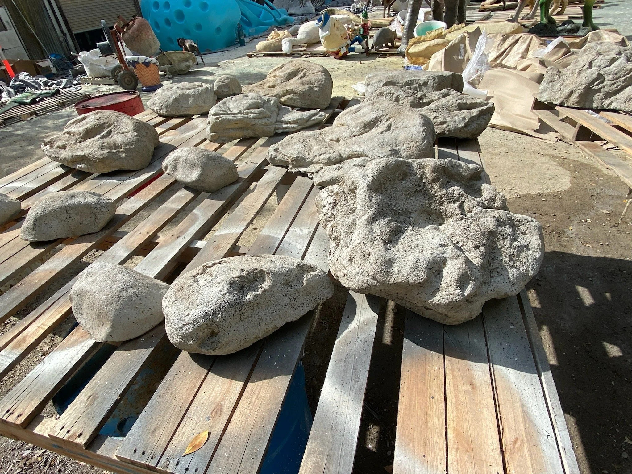 Rocks painted by Matt Smidt at Natureworks Australia